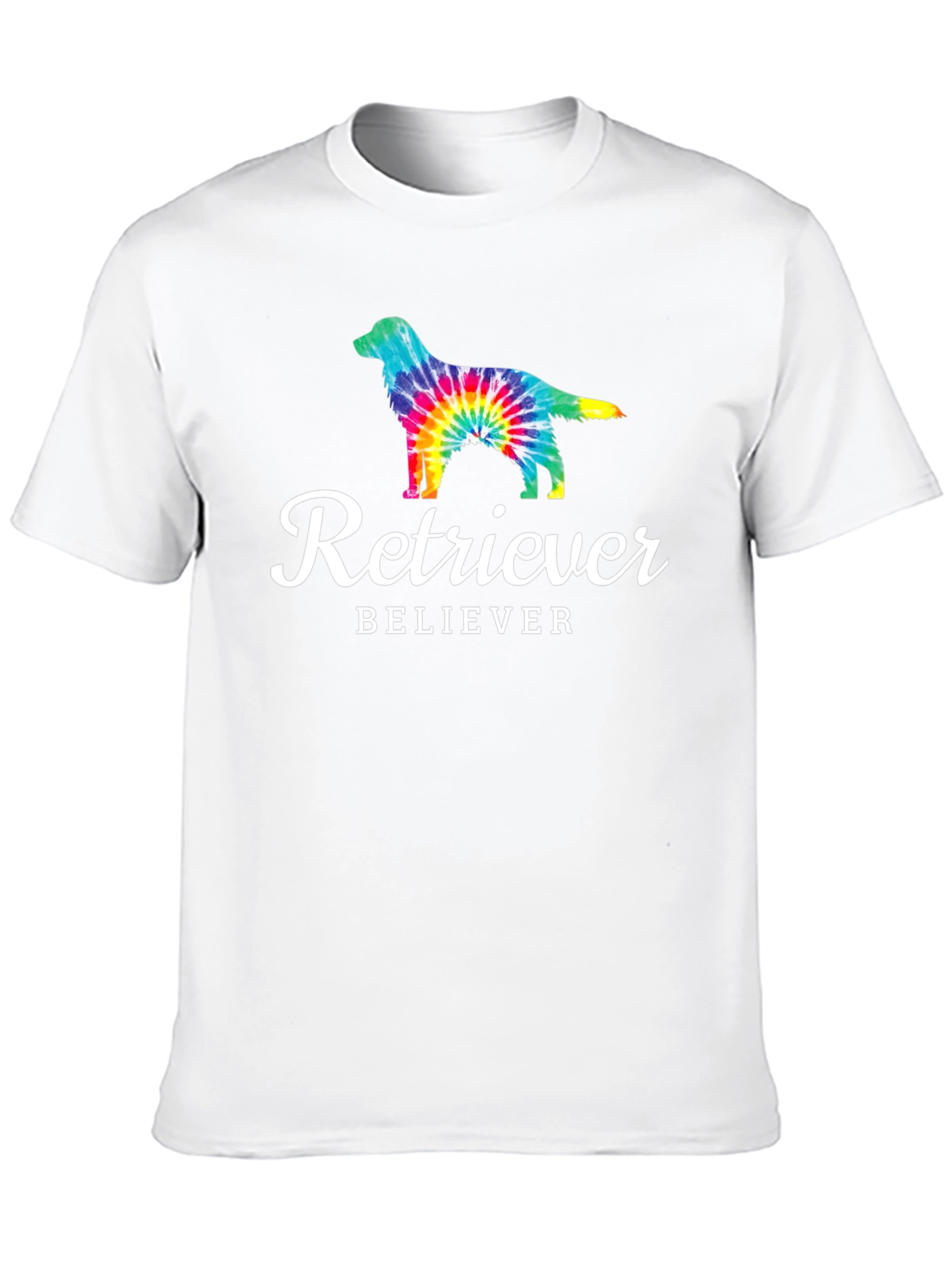Black Retriever Believer Tie-Dye Dog Graphic Tee view 10