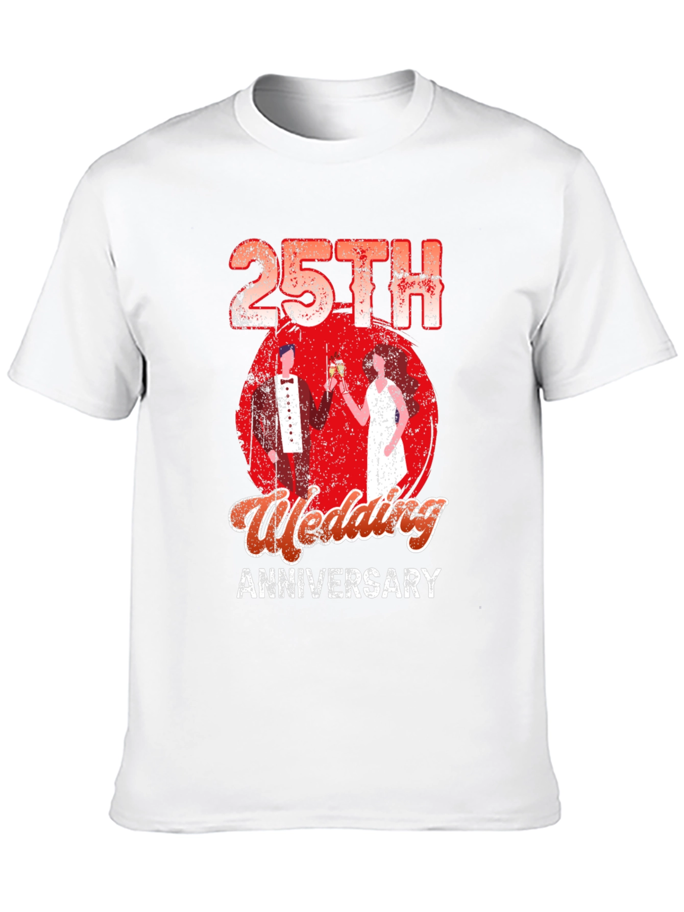 25th Wedding Anniversary Graphic T-Shirt - 10
