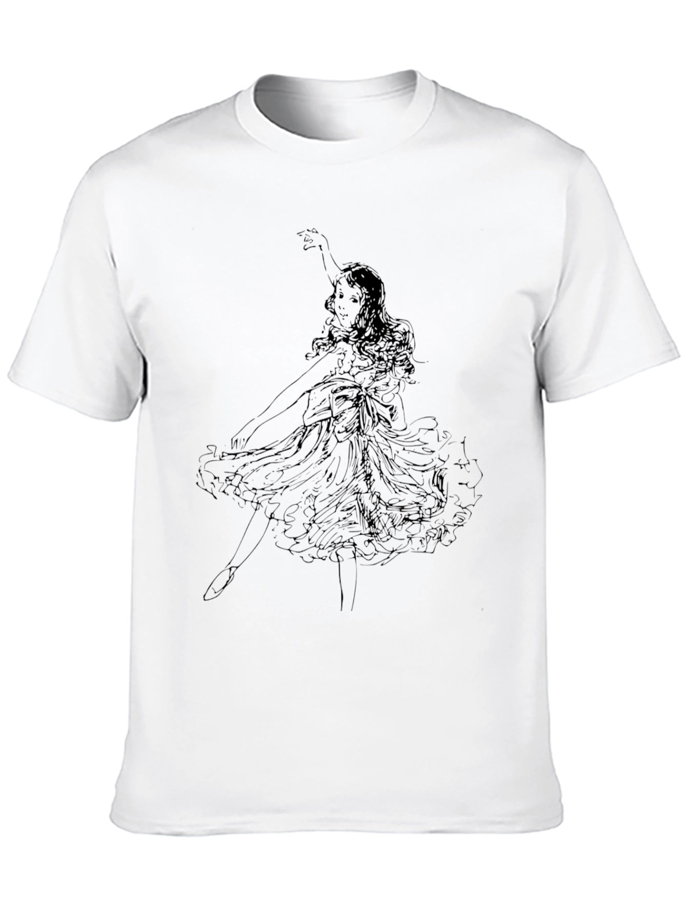 Black Dancing Ballerina Black Graphic Tee view 10