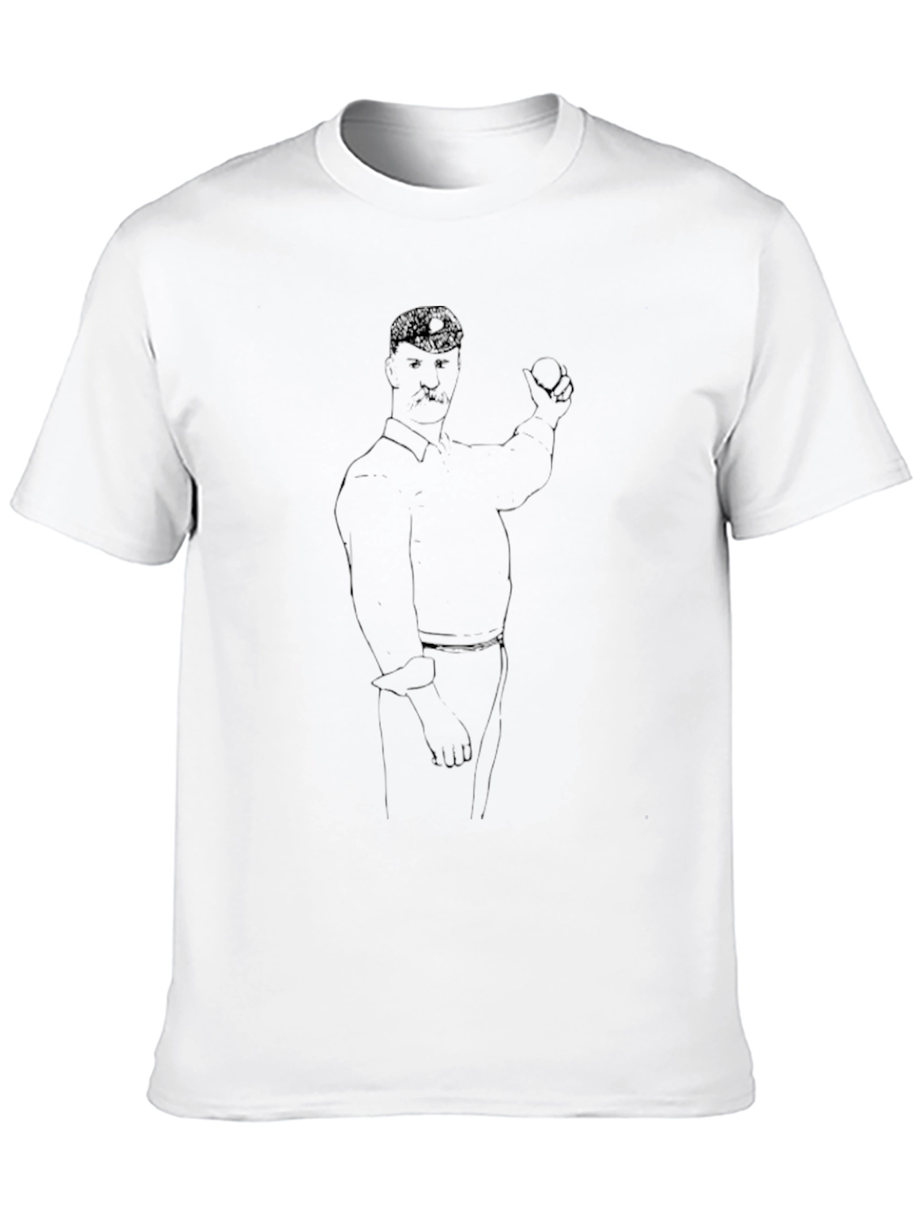 Black Sketch Art T-Shirt - Black, Minimalist Design view 10