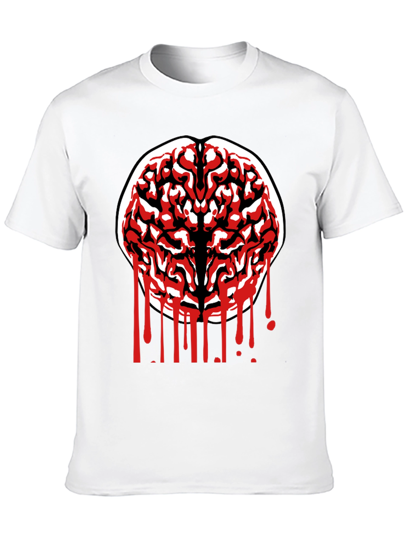 Black Brain Graphic Tee - Black Cotton Blend view 10