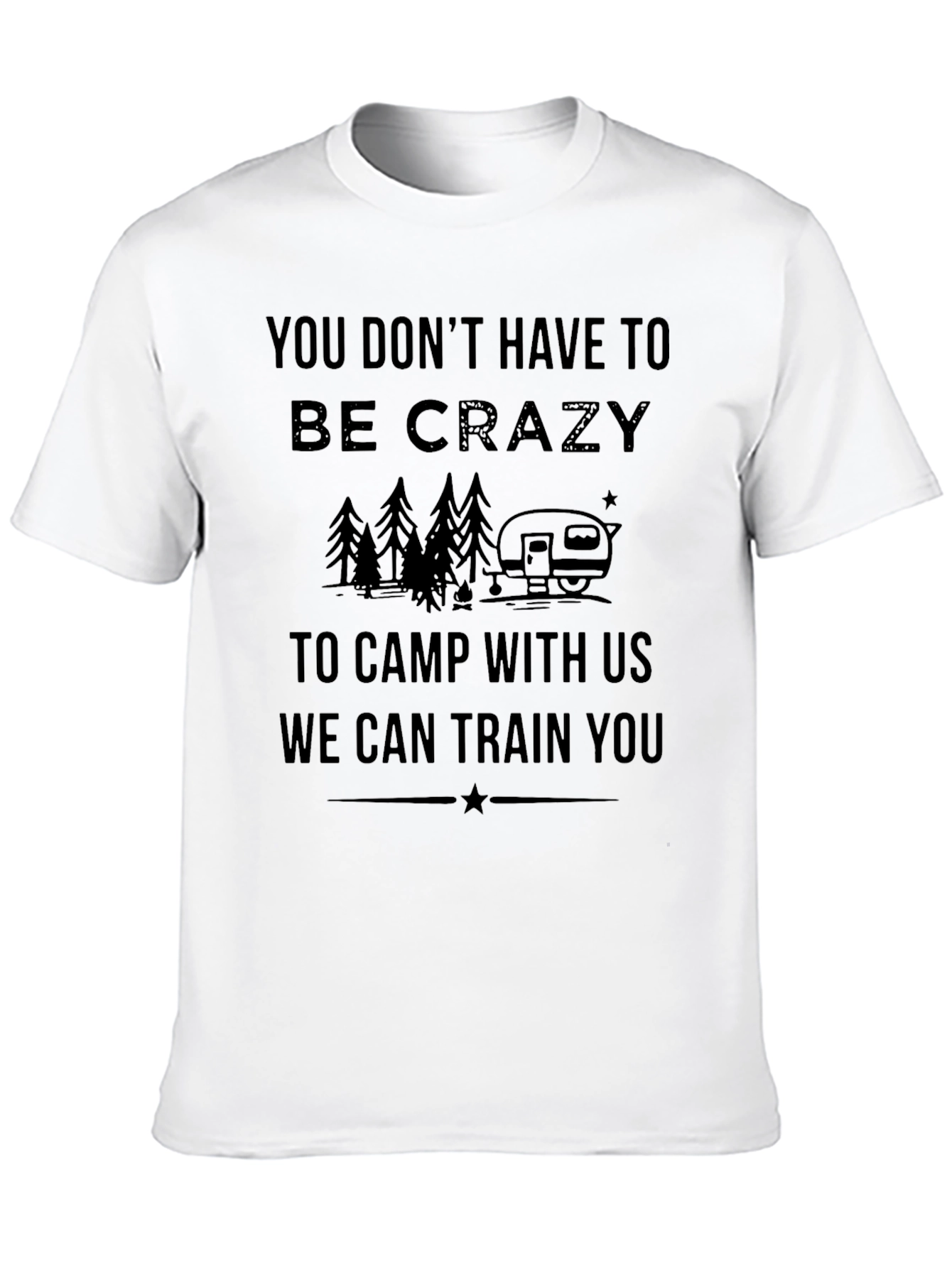 Black Crazy Camper Black T-Shirt view 10