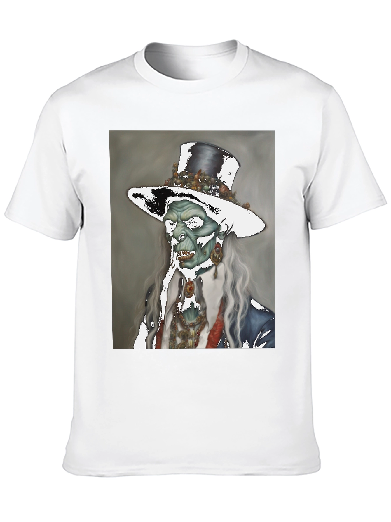 Black Zombie Gentleman T-Shirt - Undead Elegance view 10