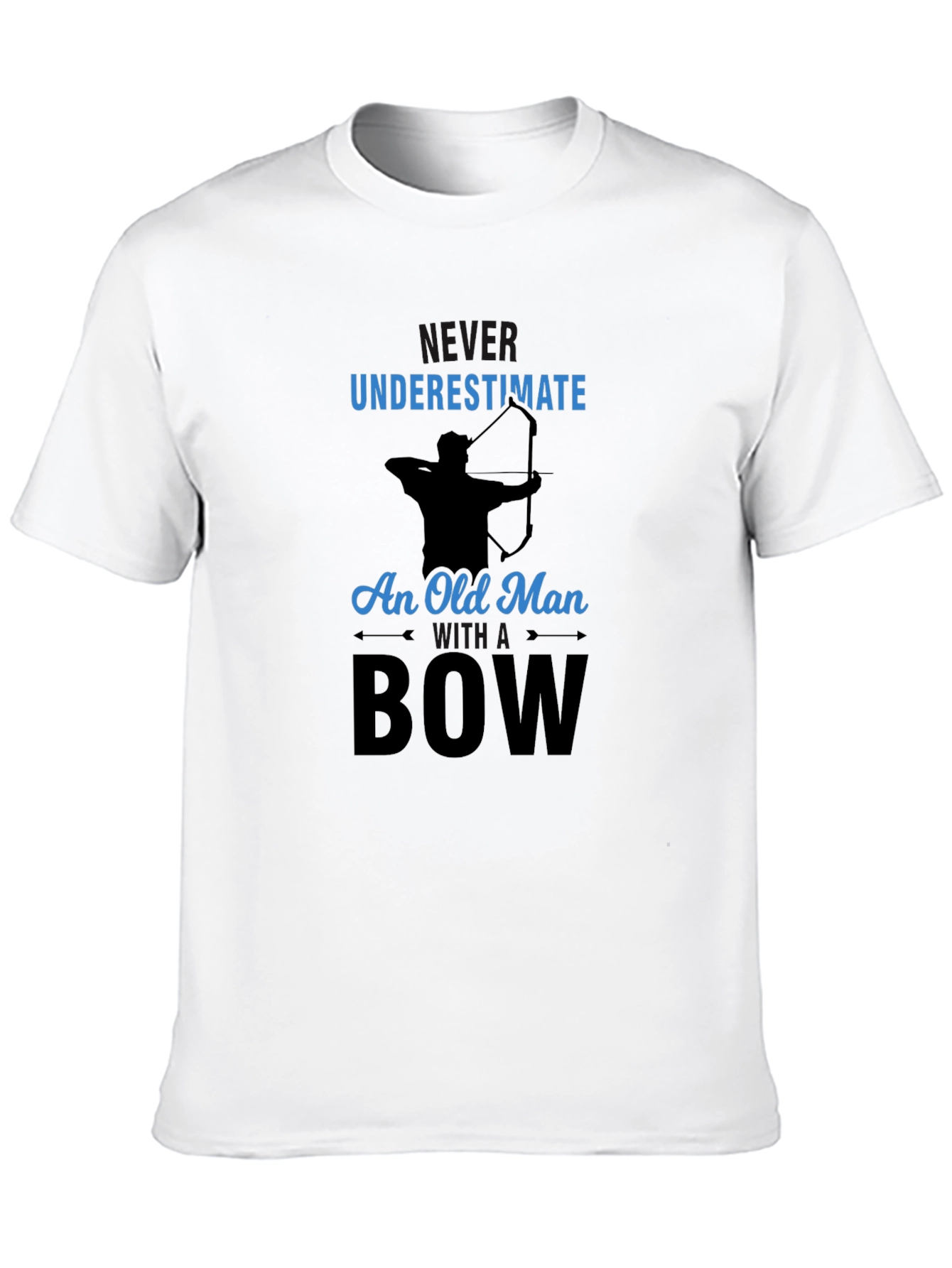 Black Never Underestimate Old Man With a Bow T-Shirt view 10