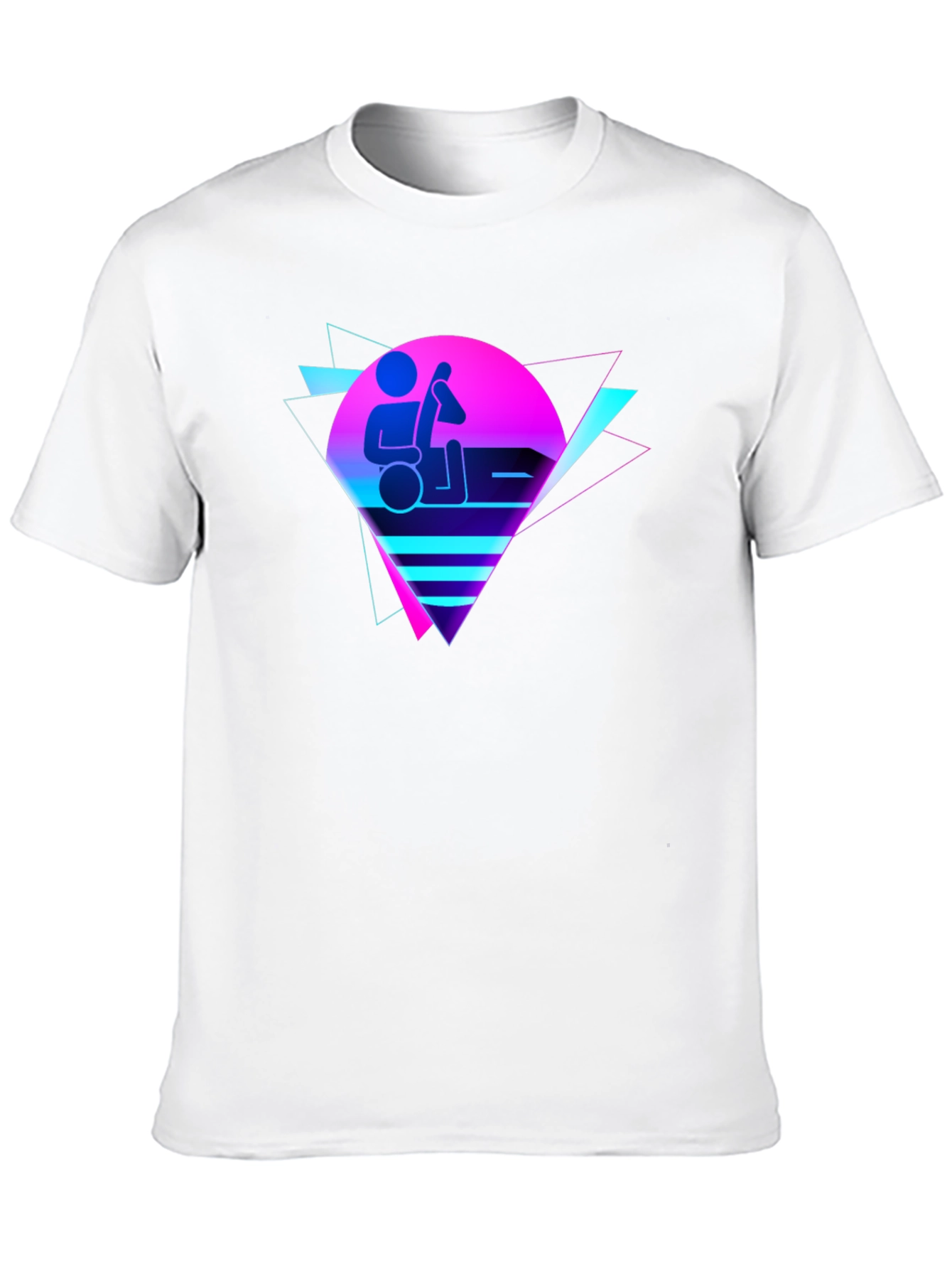 Black Retro Synthwave T-Shirt view 10