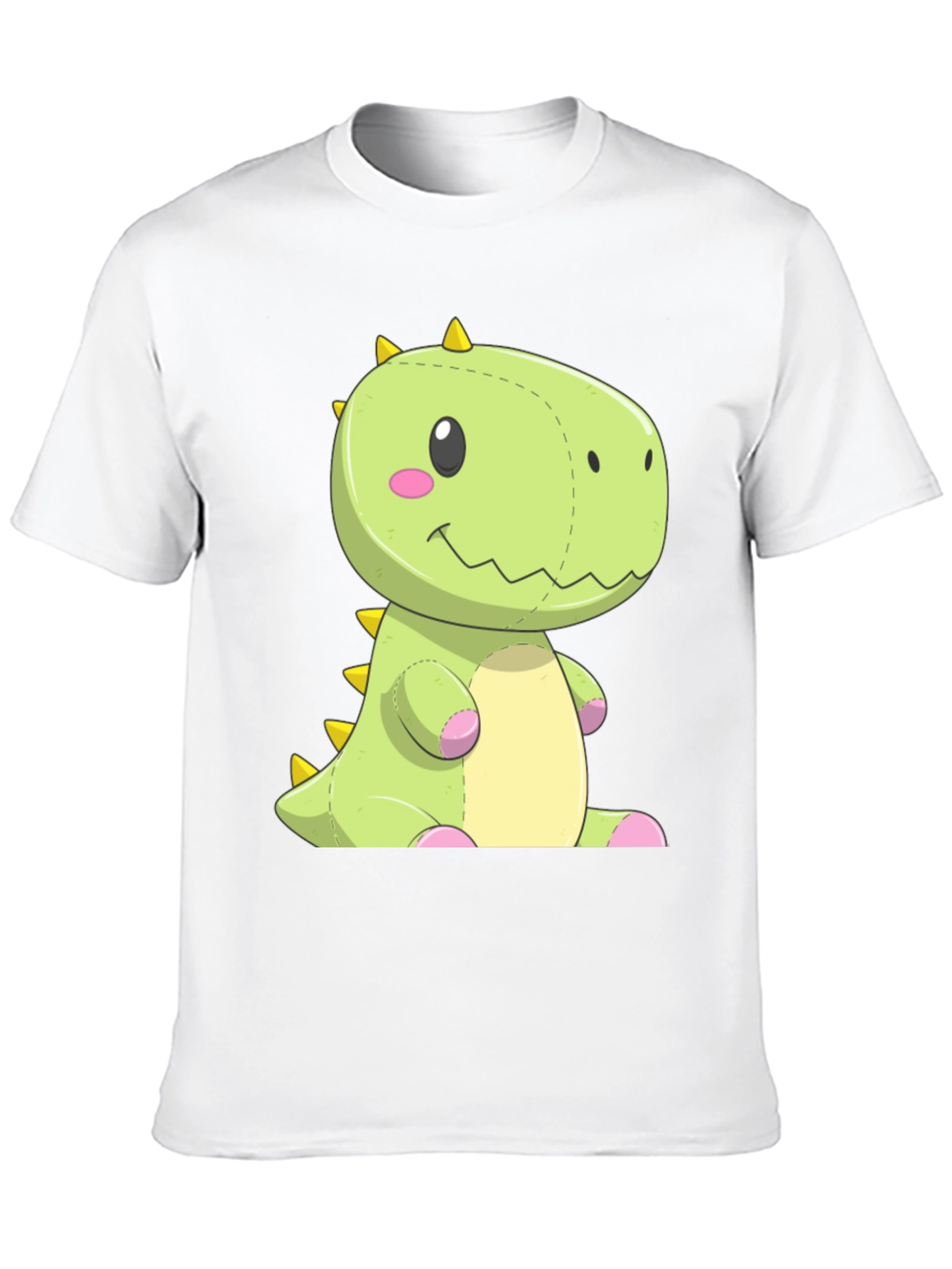 Black Dinosaur Plush Graphic Tee - Black Cotton Shirt view 10