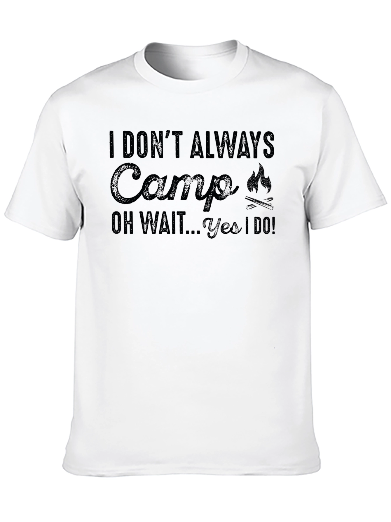 Black Funny Camping Graphic T-Shirt - I Don't Always Camp... view 10
