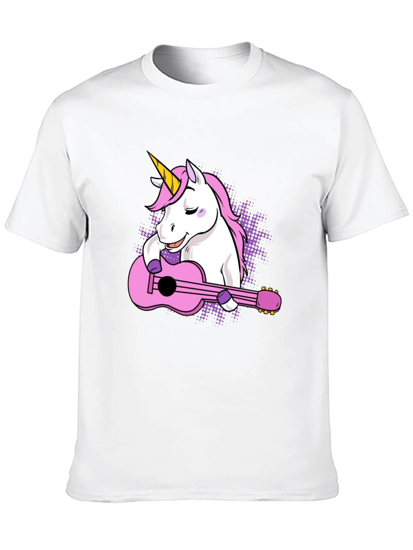 Black Unicorn Guitar T-Shirt - Cute Graphic Tee view 10