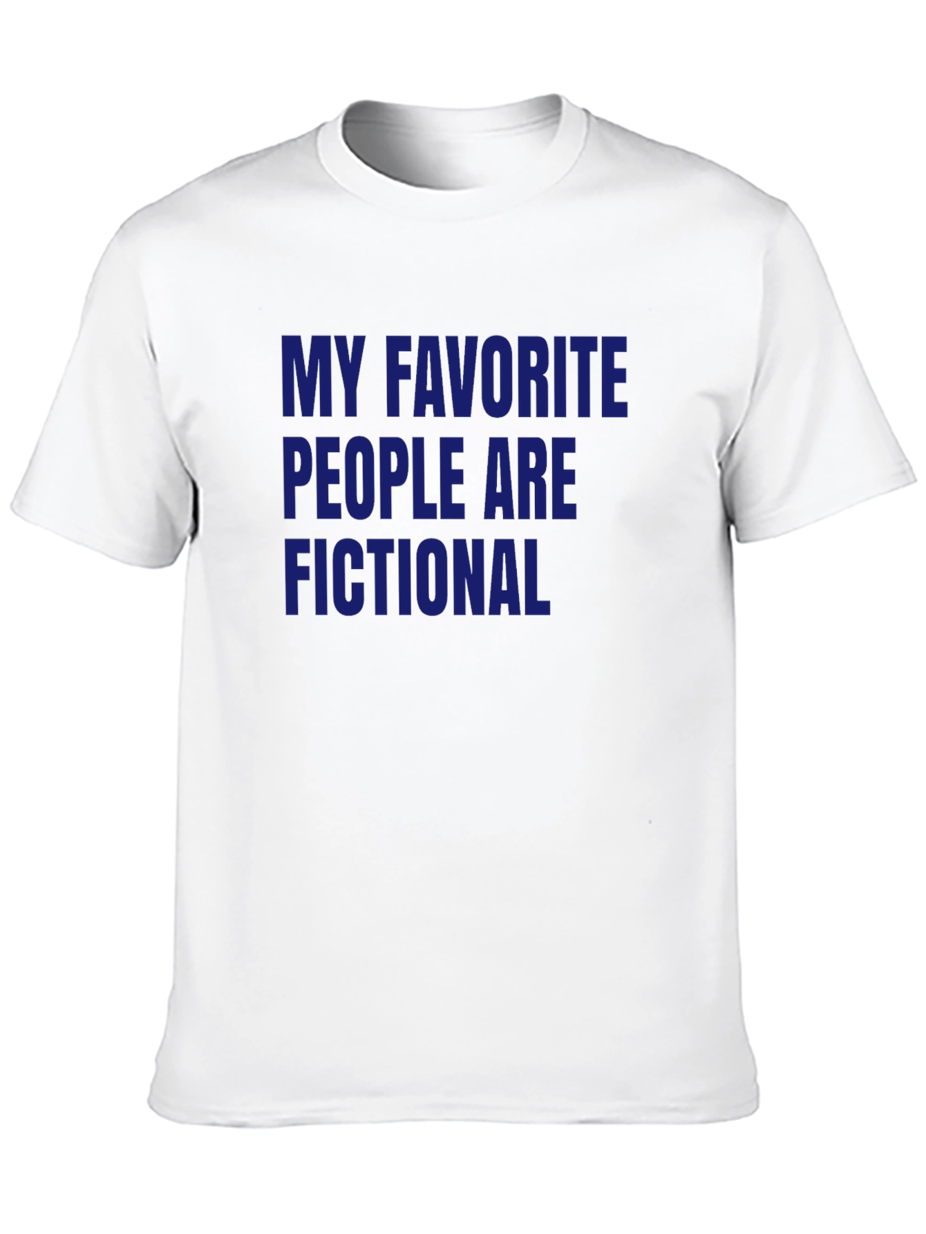 Black Fictional People T-Shirt - Novelty Slogan Tee view 10
