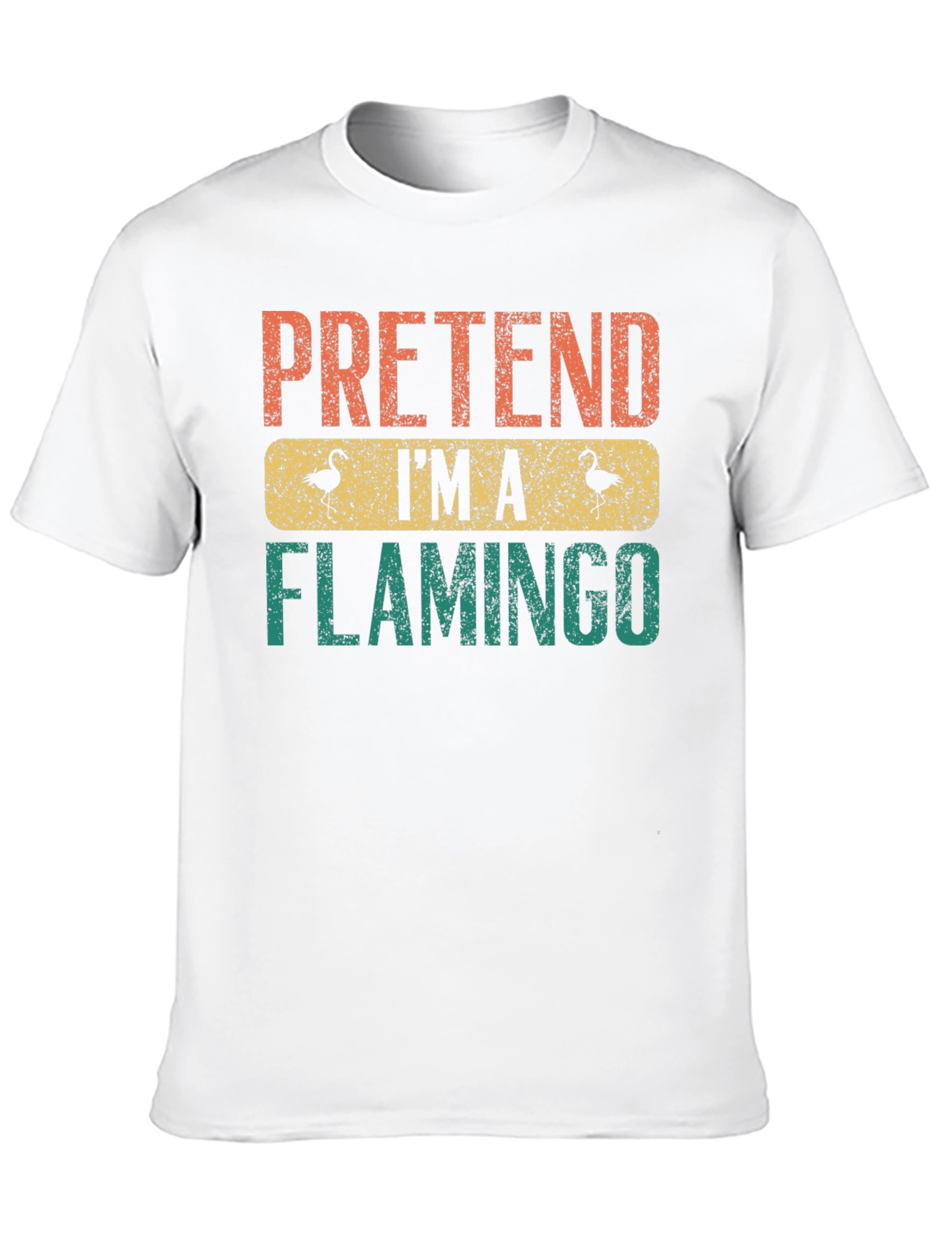 Black Pretend I'm a Flamingo T-Shirt view 10