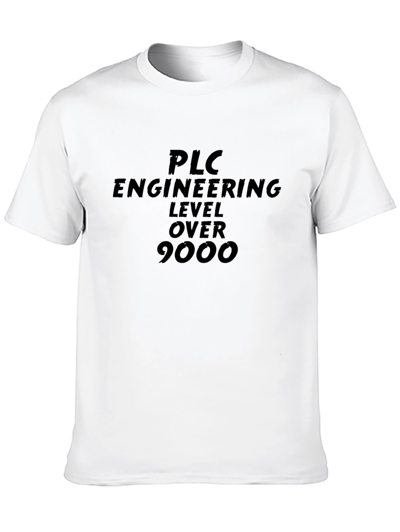 Black PLC Engineering Level Over 9000 Black T-Shirt view 10