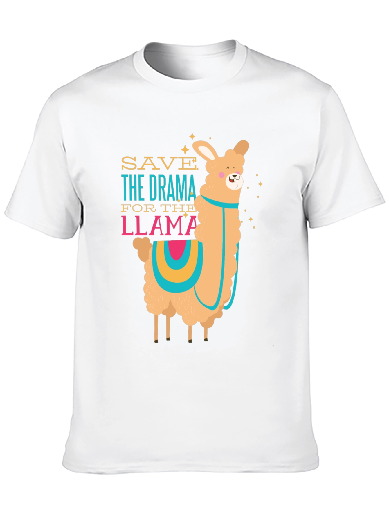 Black Save The Drama For The Llama T-Shirt view 10