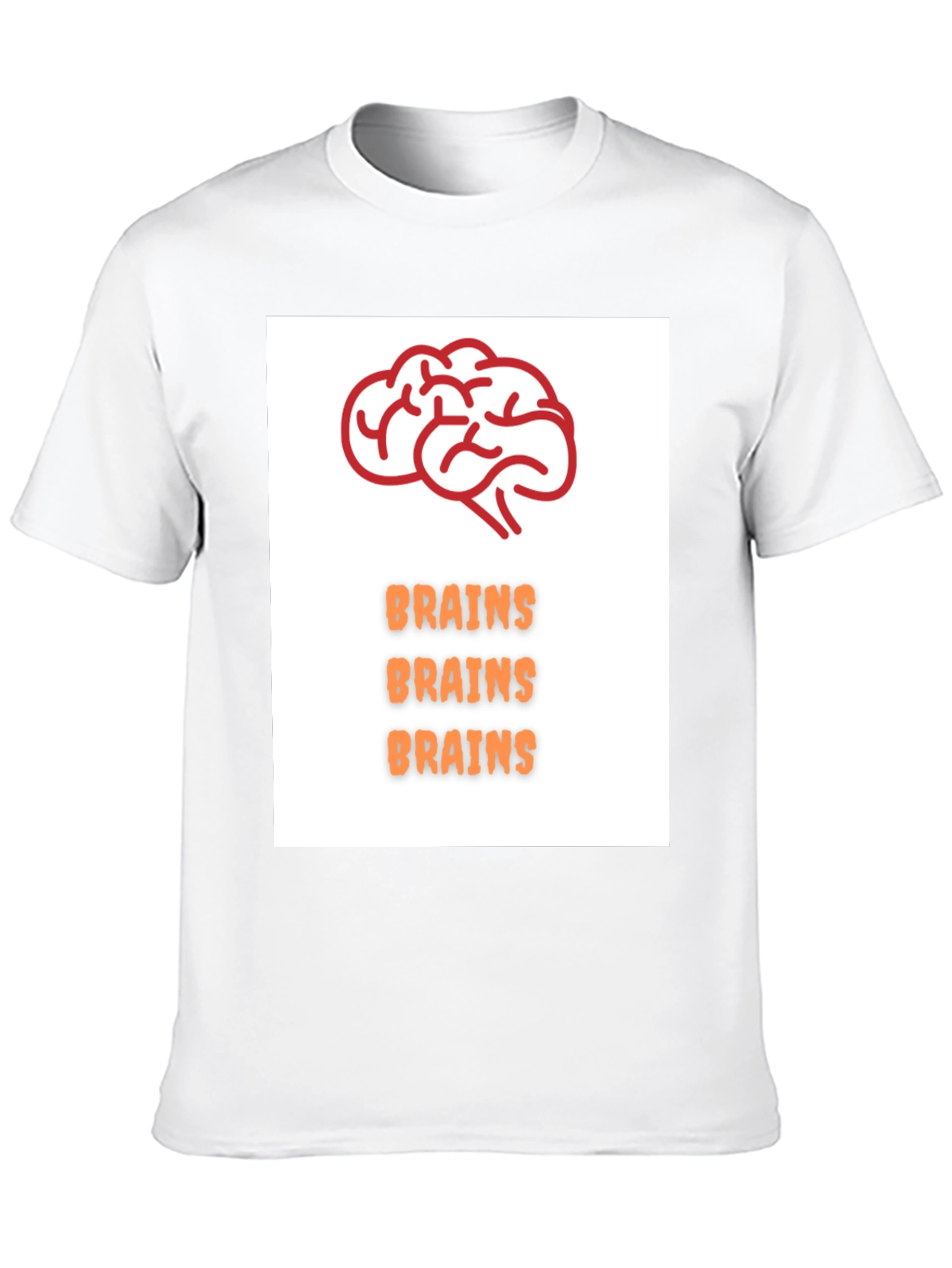 Black Brains T-Shirt - Black Crew Neck Tee view 10