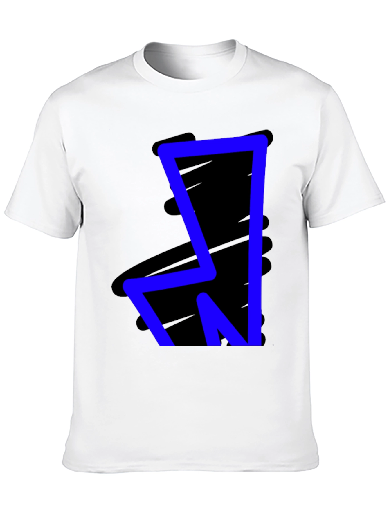 Black Bold Blue Graphic Tee - Modern Style view 10