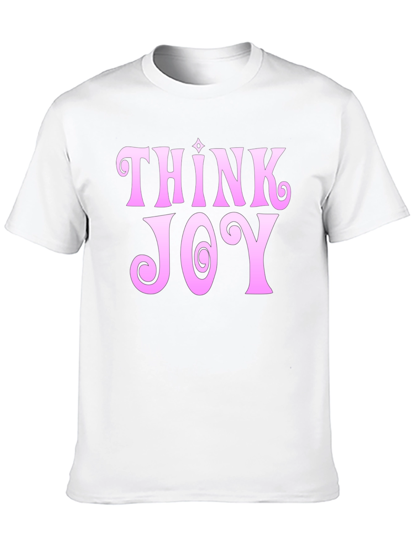 Black Think Joy Graphic Tee - Fun Positive Vibes T-Shirt view 10