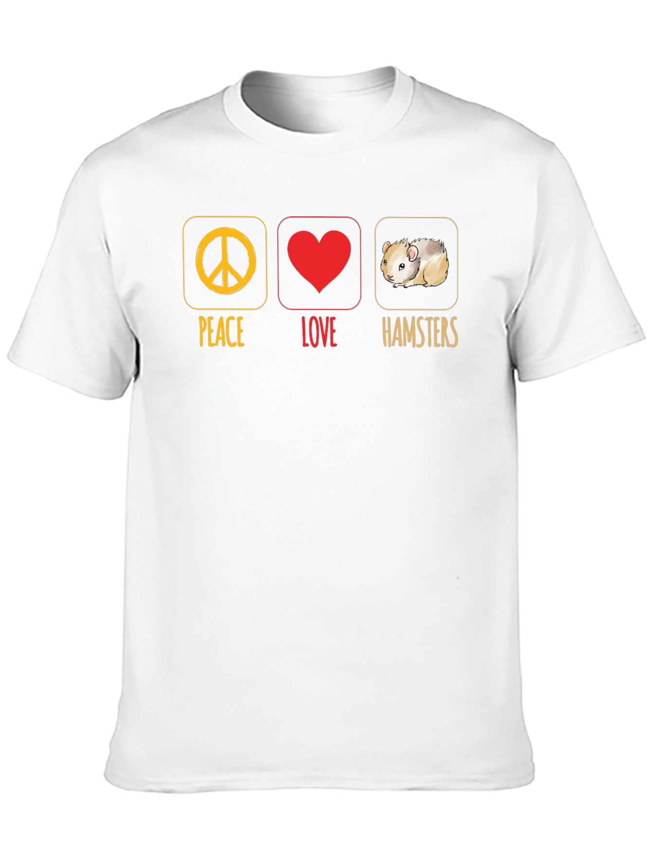 Black Peace Love Hamsters T-Shirt view 10