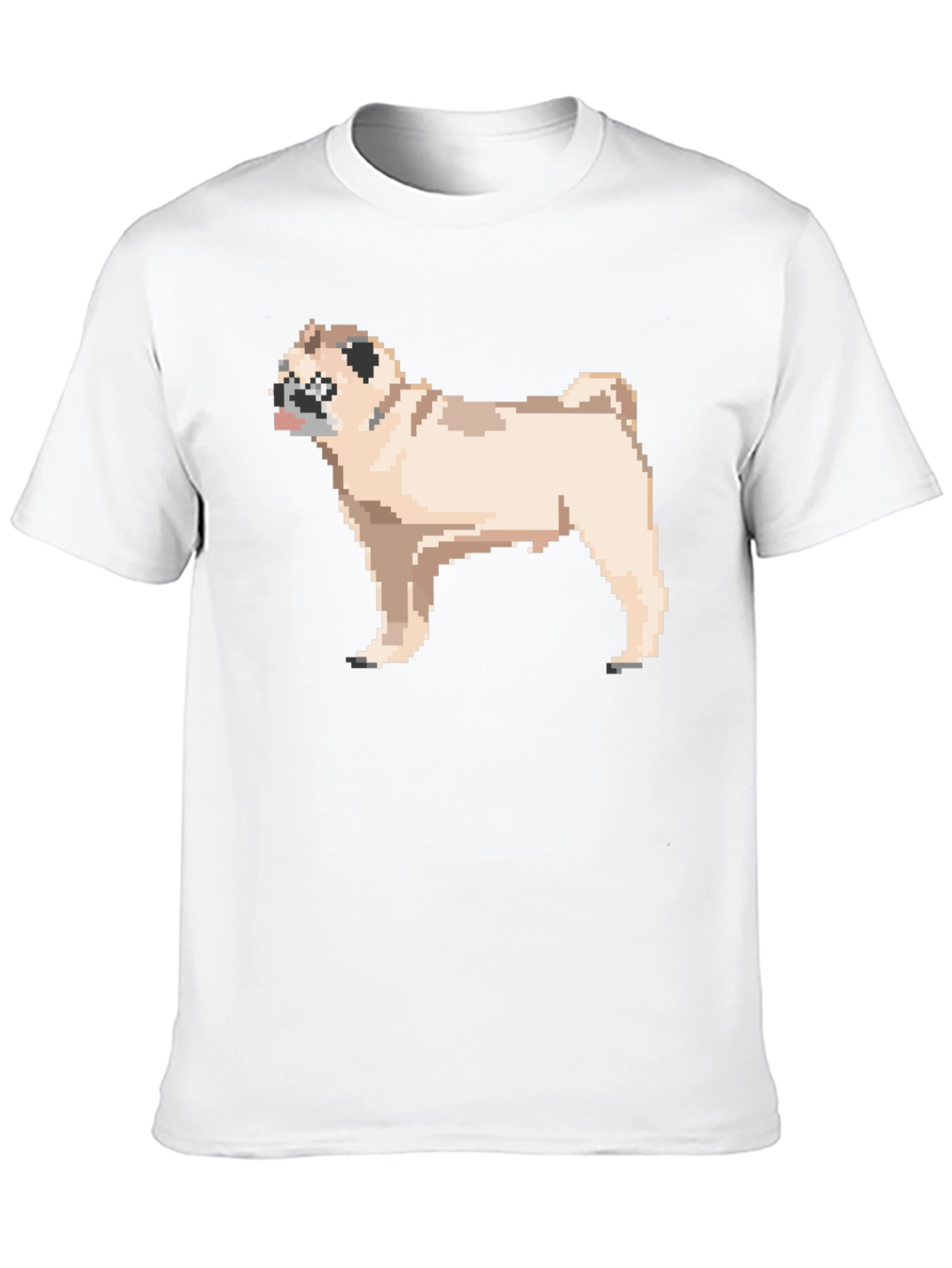 Black Pixel Pug T-Shirt - Retro Dog Lover Tee view 10