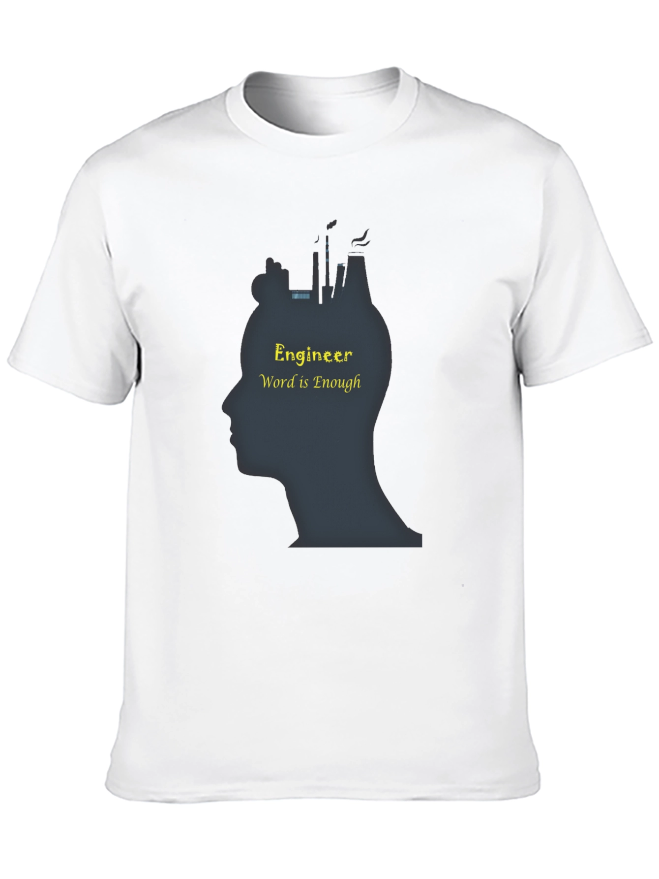 Black Engineer Word is Enough T-Shirt - Soft Cotton view 10