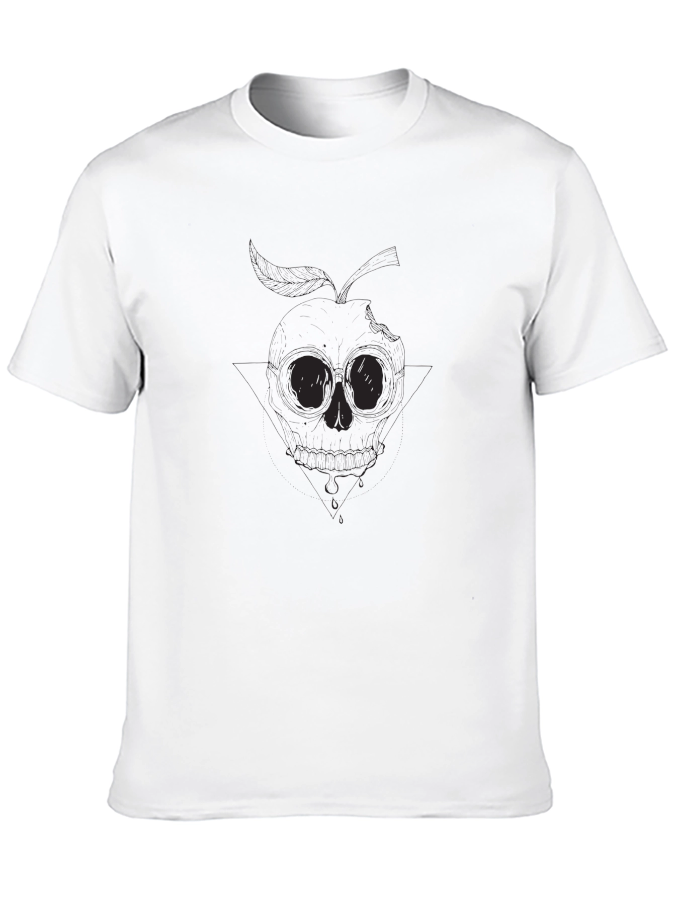 Black Men's Black Skull Graphic Tee view 10