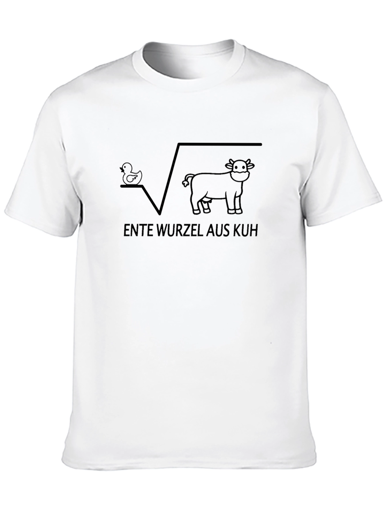 Ente Wurzel Aus Kuh T-Shirt - Funny German Math Design - 10