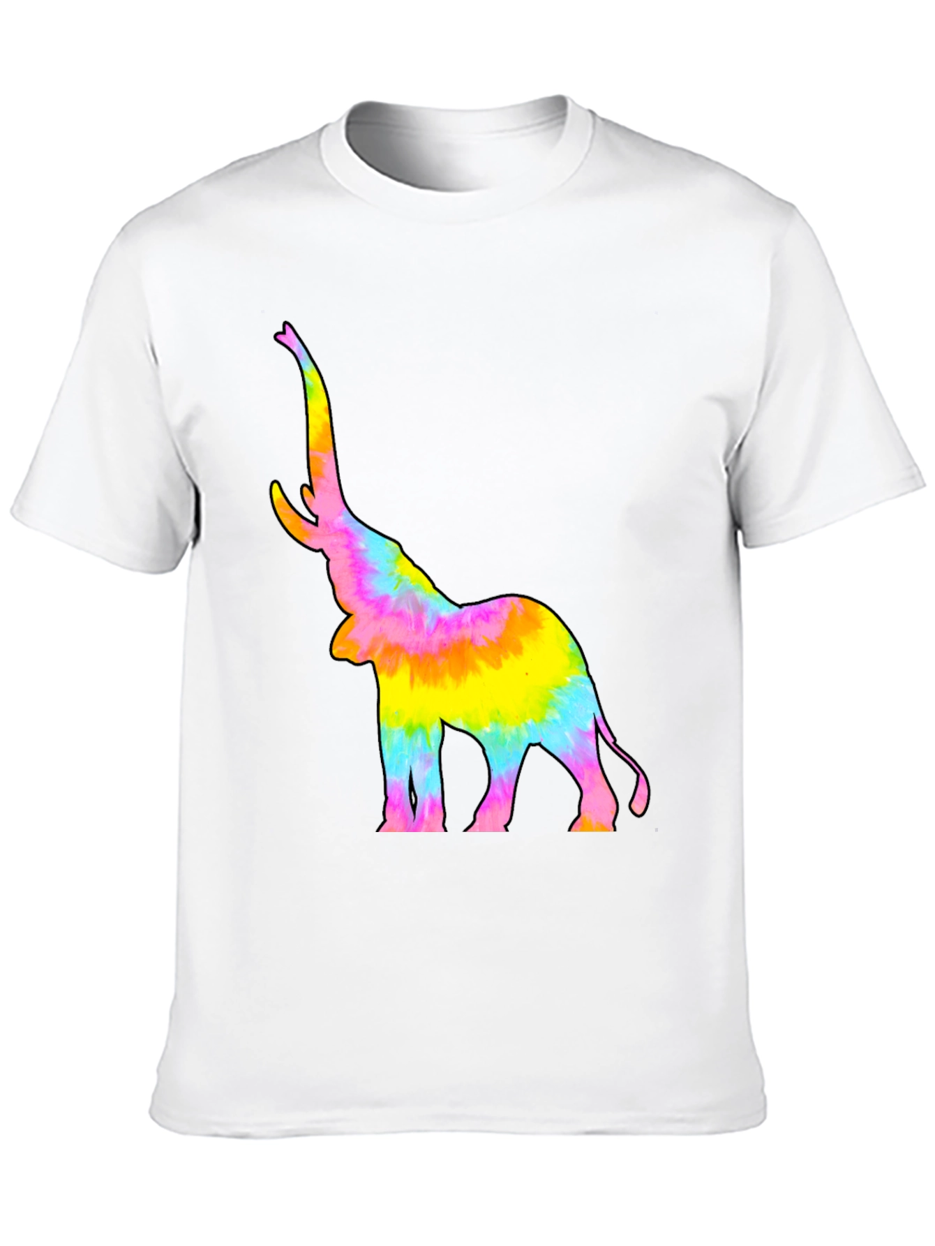 Black Tie-Dye Elephant Graphic Tee view 10