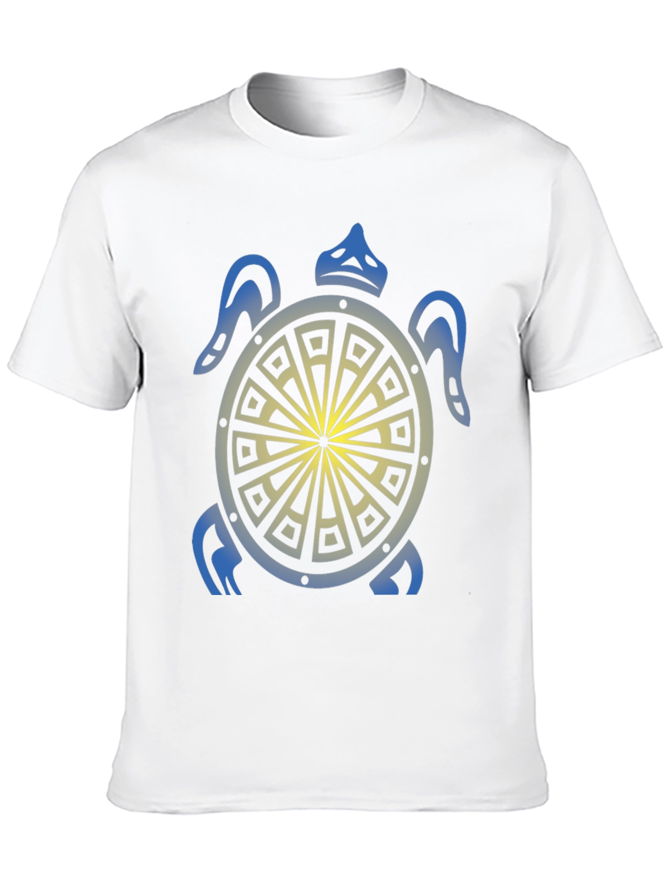 Black Turtle Graphic Tee - Black Tribal Design Shirt view 10