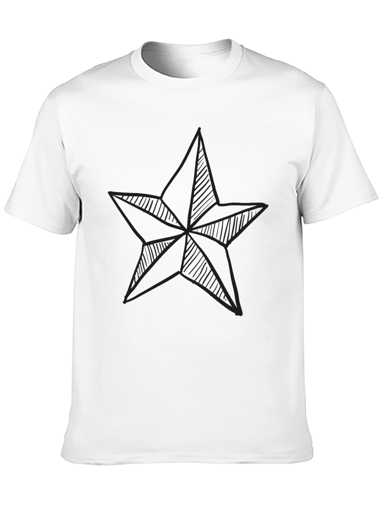 Black Men's Black Star Graphic Tee - Casual Comfort view 10