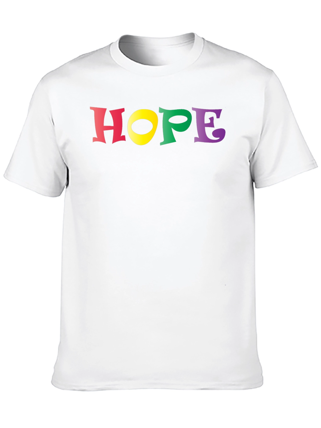 Black Colorful 'Hope' Graphic Black T-Shirt view 10