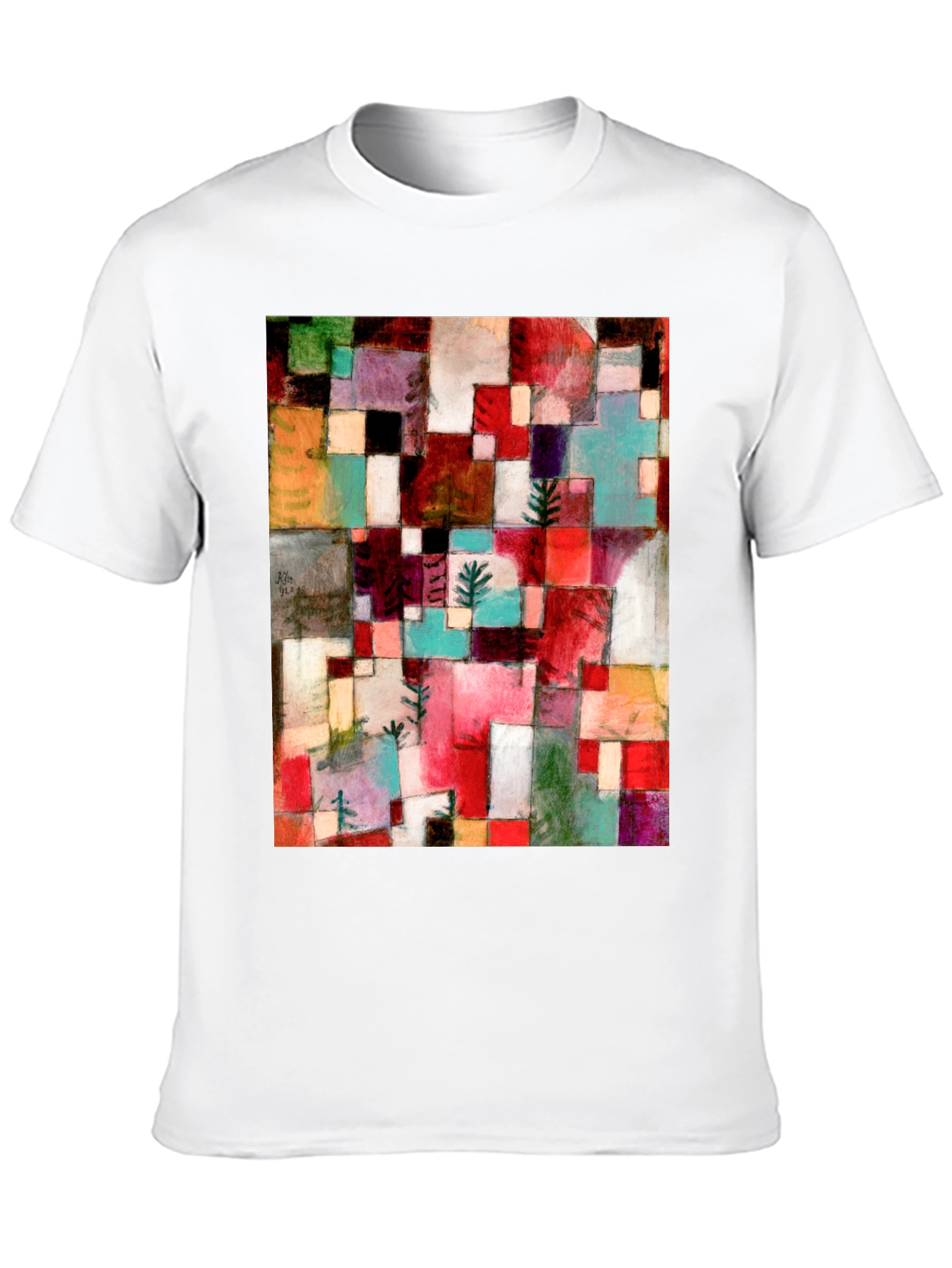 Black Abstract Art T-Shirt: Geometric Design view 10