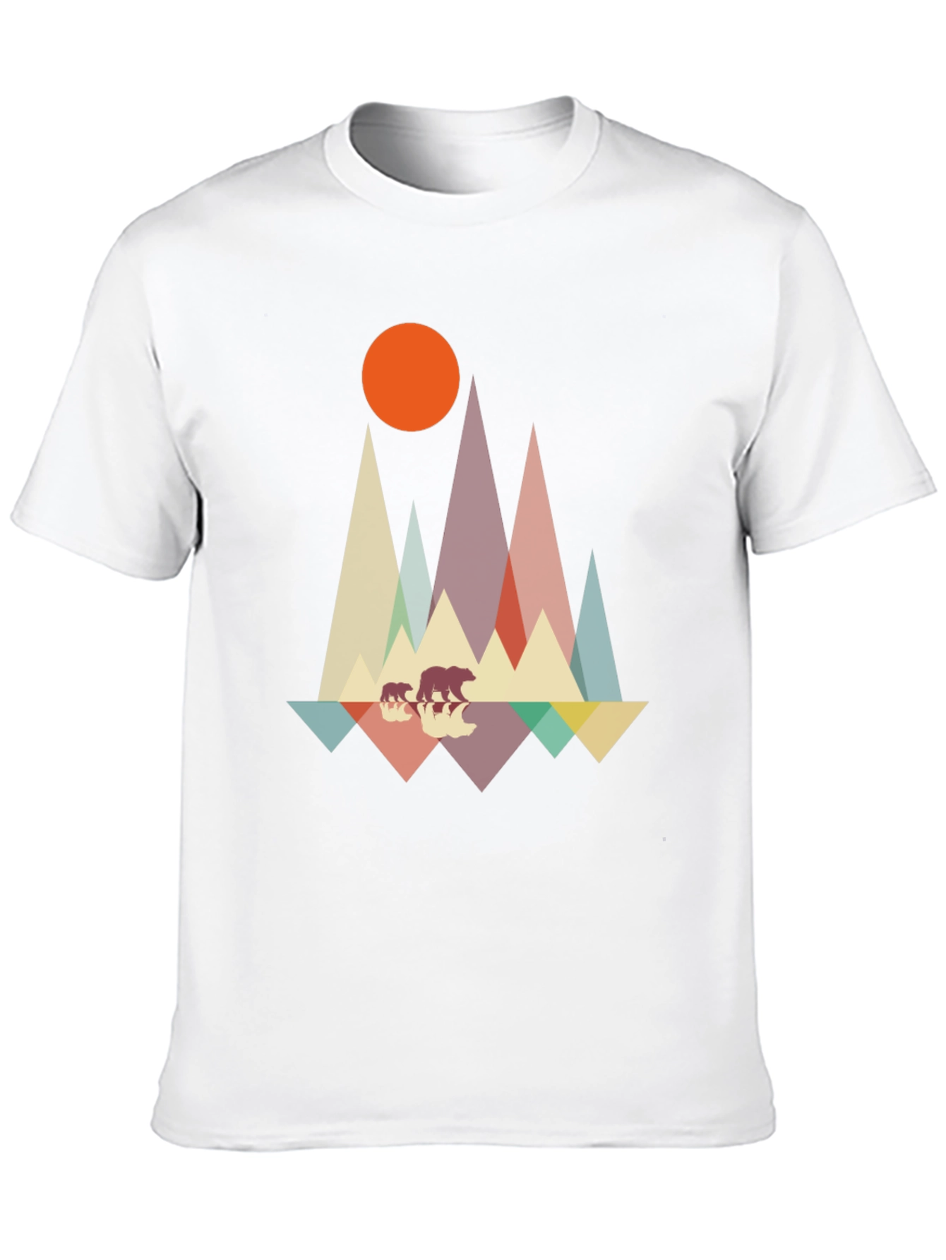 Black Retro Bear Mountain Graphic Tee view 10
