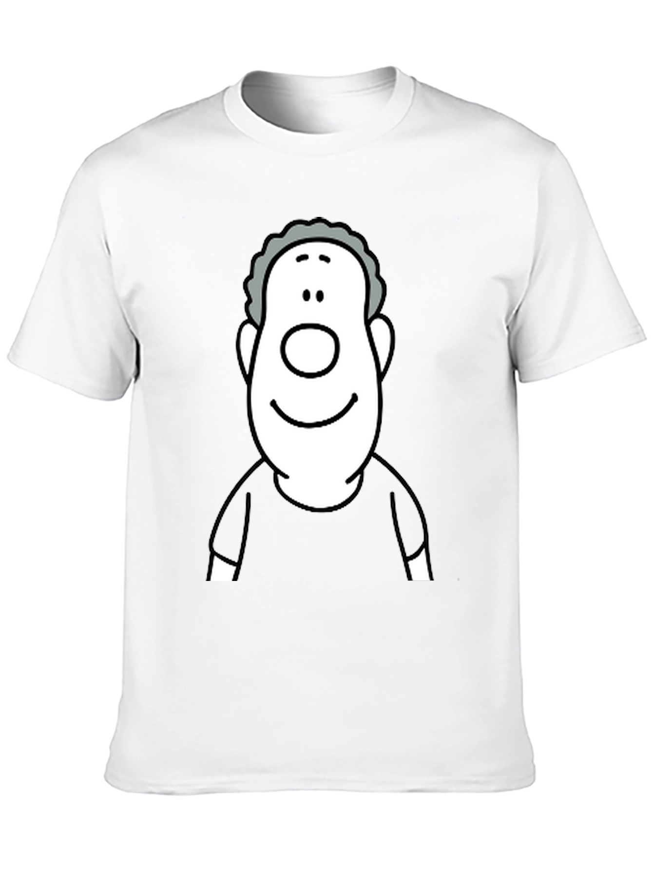 Black Cartoon Face Graphic Black T-Shirt view 10