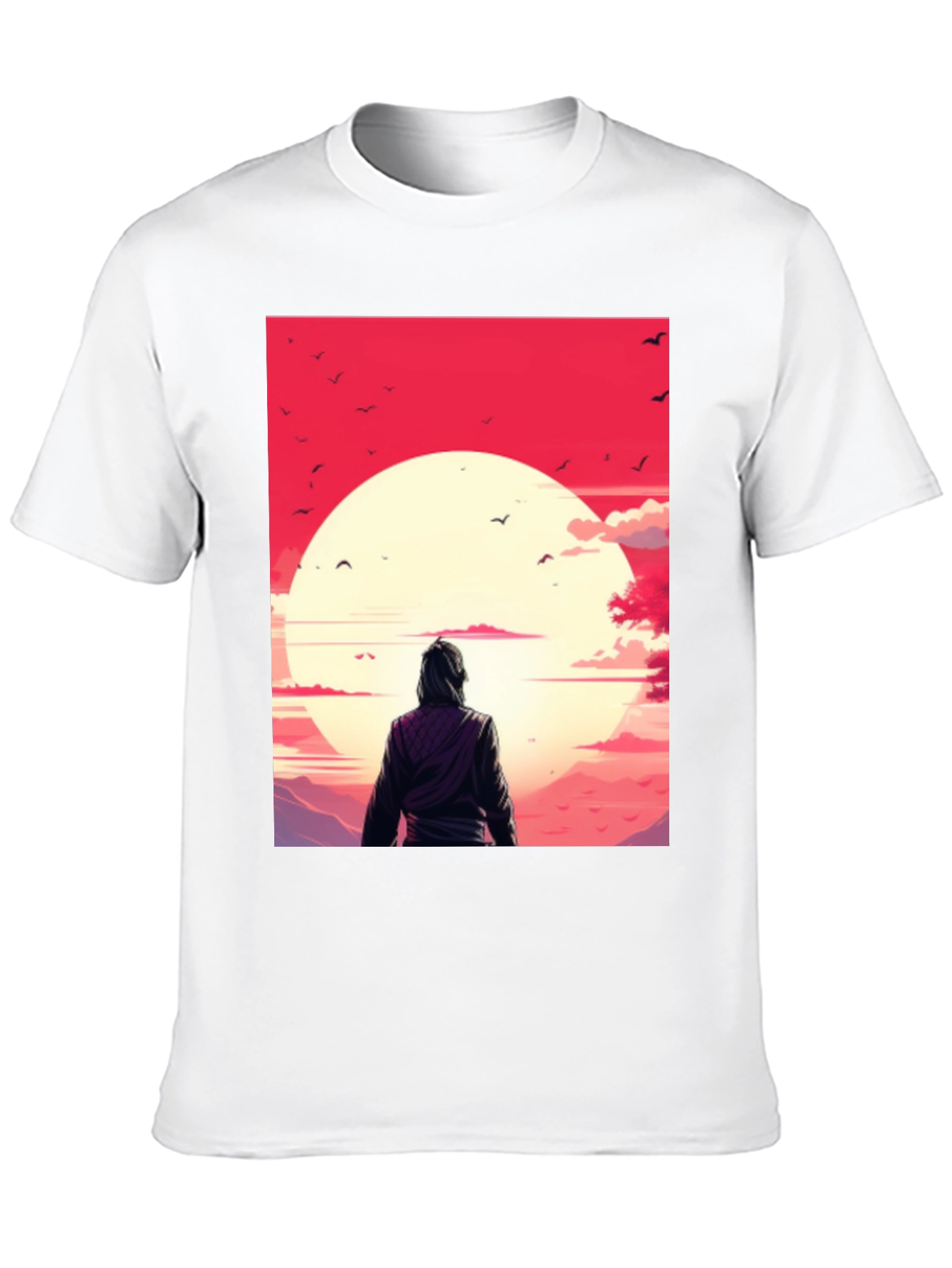 Black Sunset Graphic Tee - Black Casual T-Shirt view 10