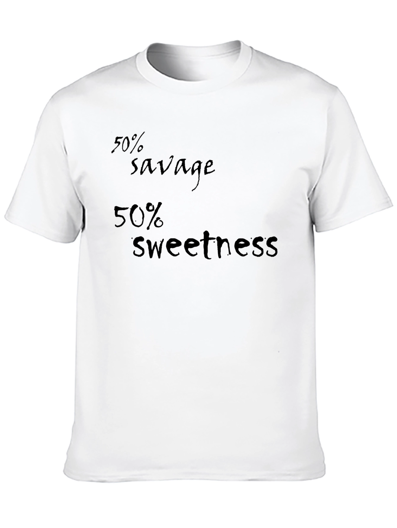 Black 50% Savage 50% Sweetness Graphic Tee view 10