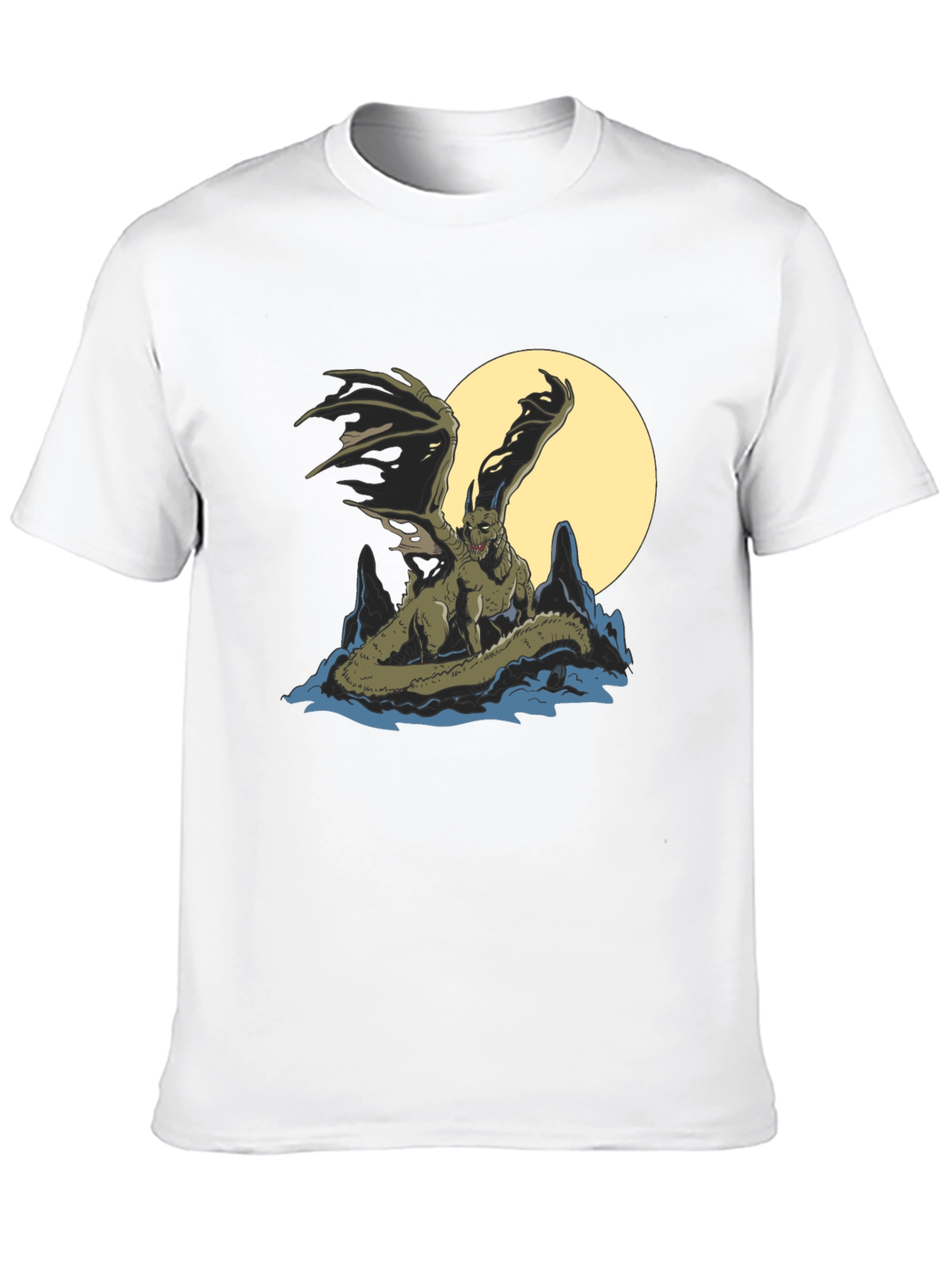 Black Dragon T-Shirt - Mythical Creature Graphic Tee view 10