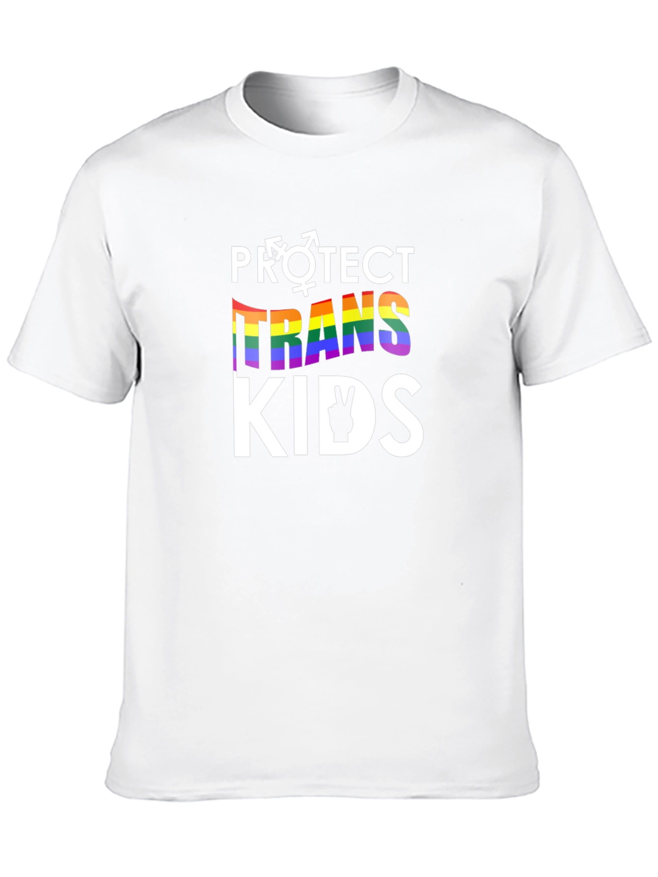 Black Protect Trans Kids T-Shirt - Rainbow Pride LGBTQ+ Support view 10