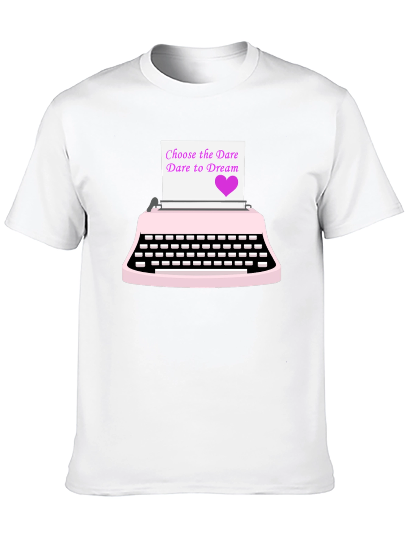 Black Dream Big T-Shirt: Vintage Typewriter Design view 10