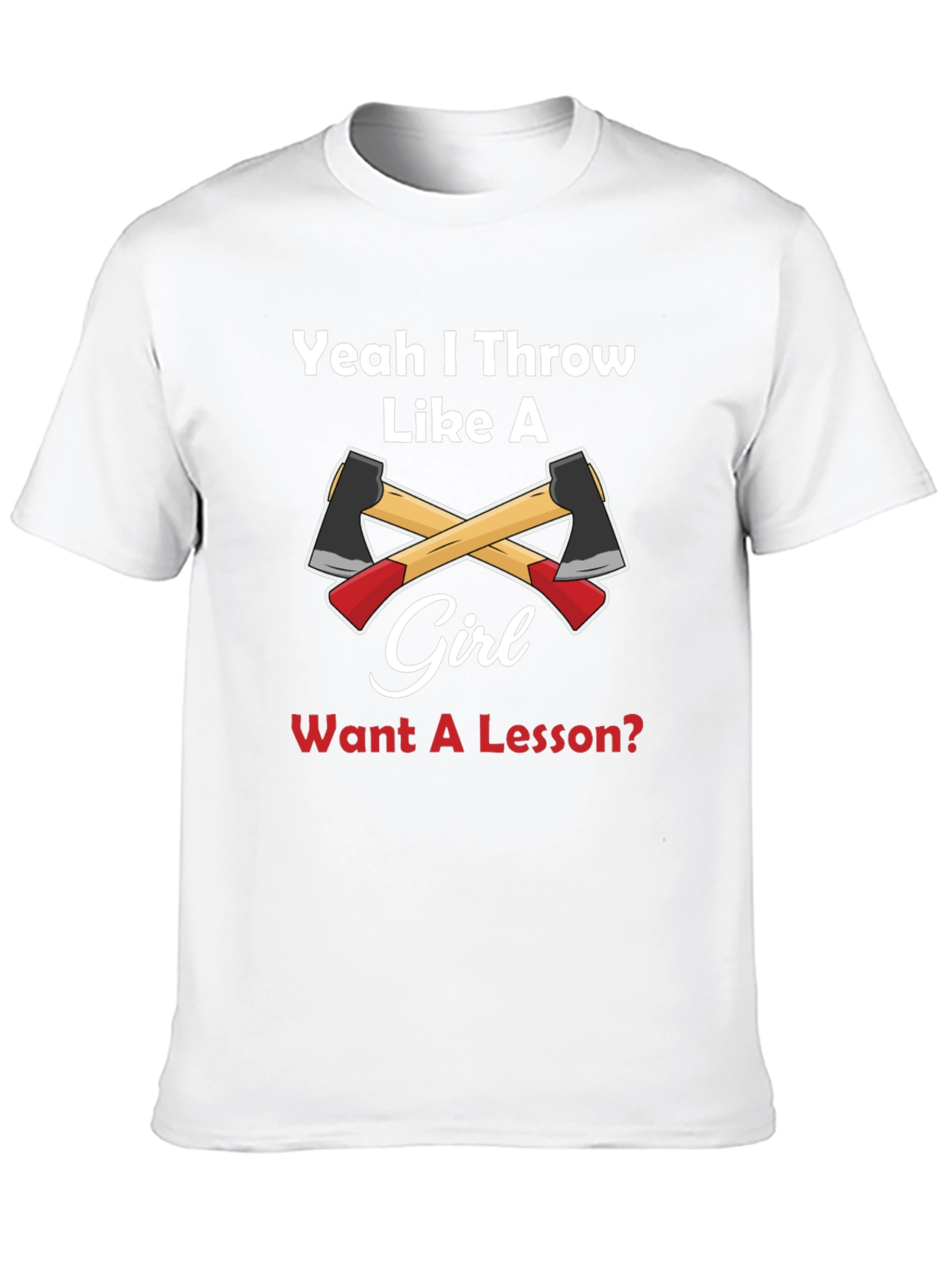 Black Yeah I Throw Like A Girl Axe Throwing T-Shirt view 10