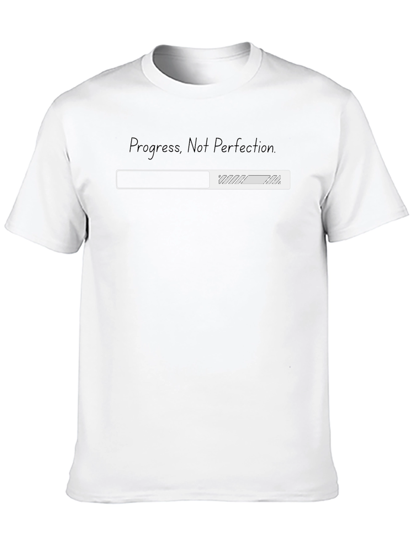 Black Progress Not Perfection Tee - Motivational Graphic Shirt view 10