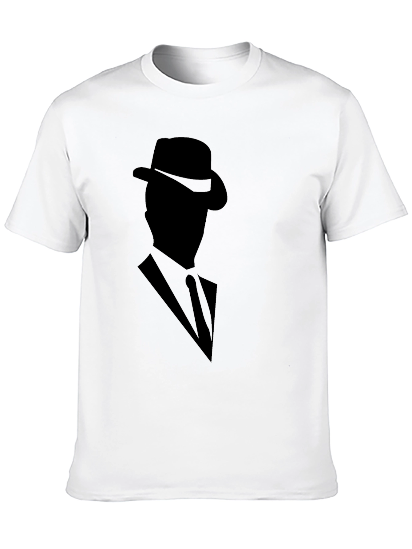 Black Mysterious Man Silhouette T-Shirt view 10