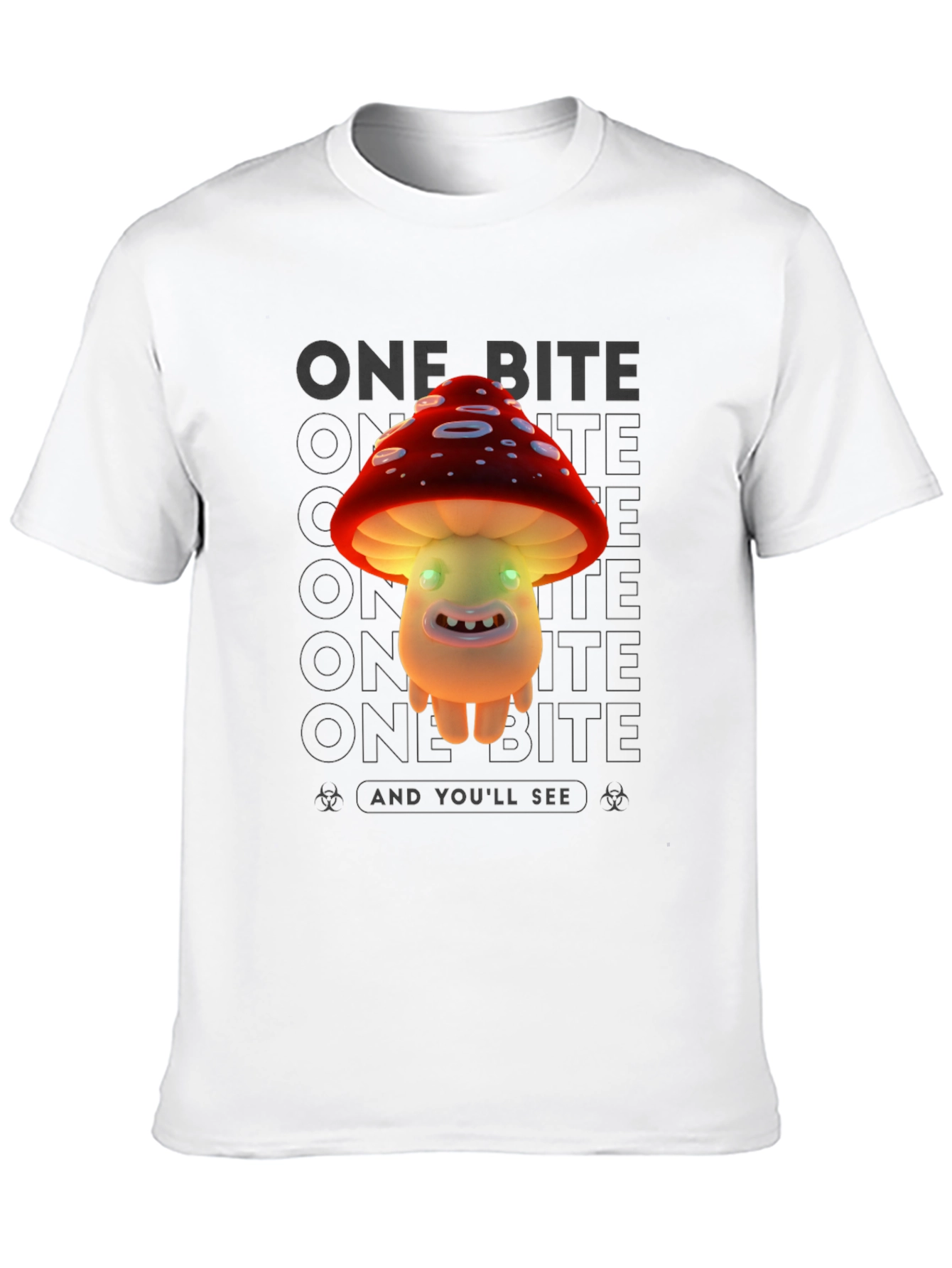 Black One Bite and You'll See Graphic Tee view 10