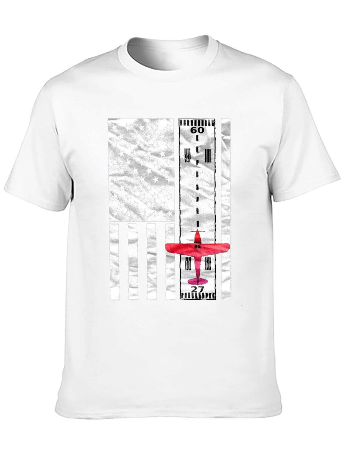 Black Aviator American Flag Runway T-Shirt view 10