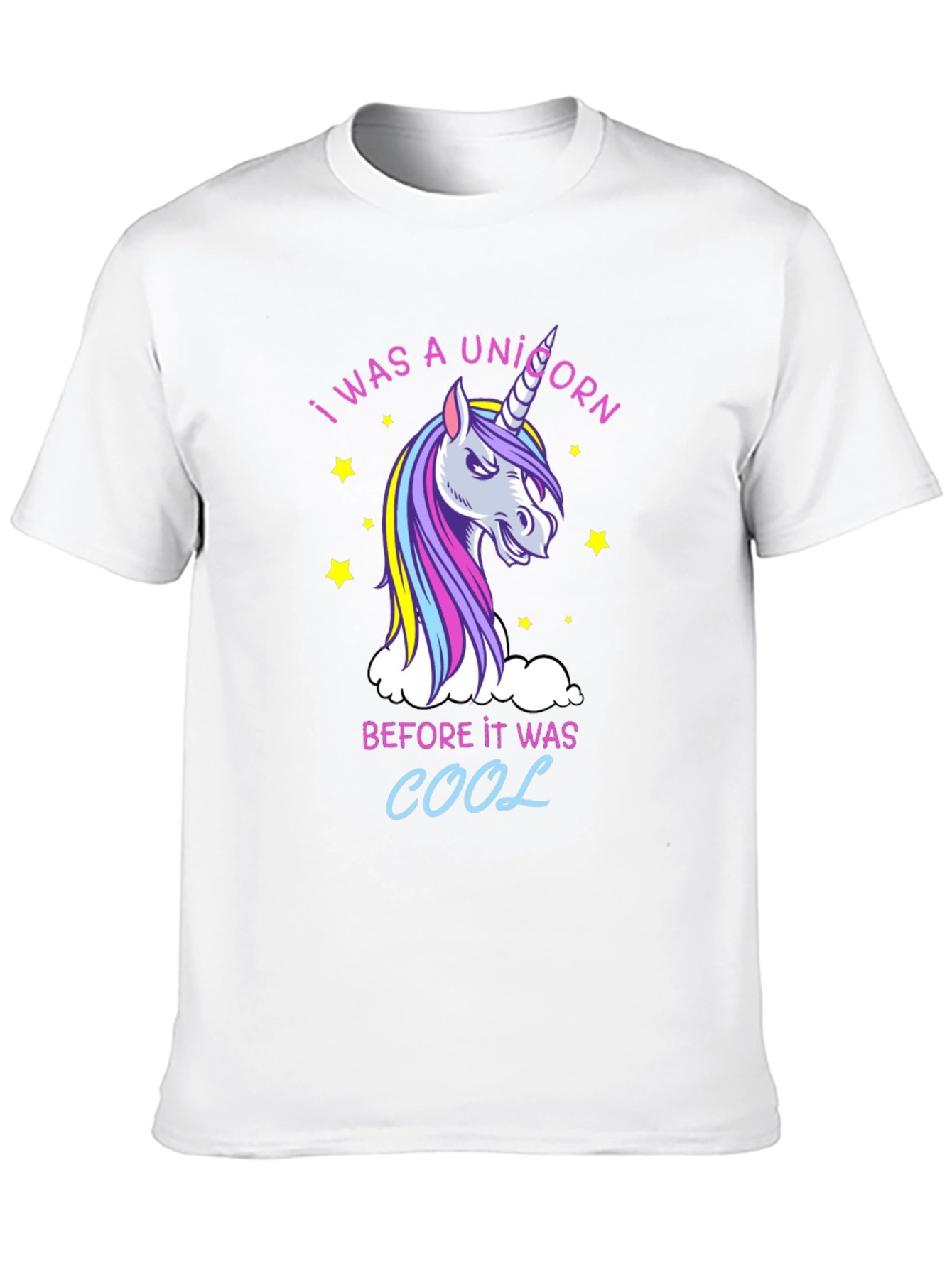 Black I Was a Unicorn T-Shirt - Funny Graphic Tee view 10