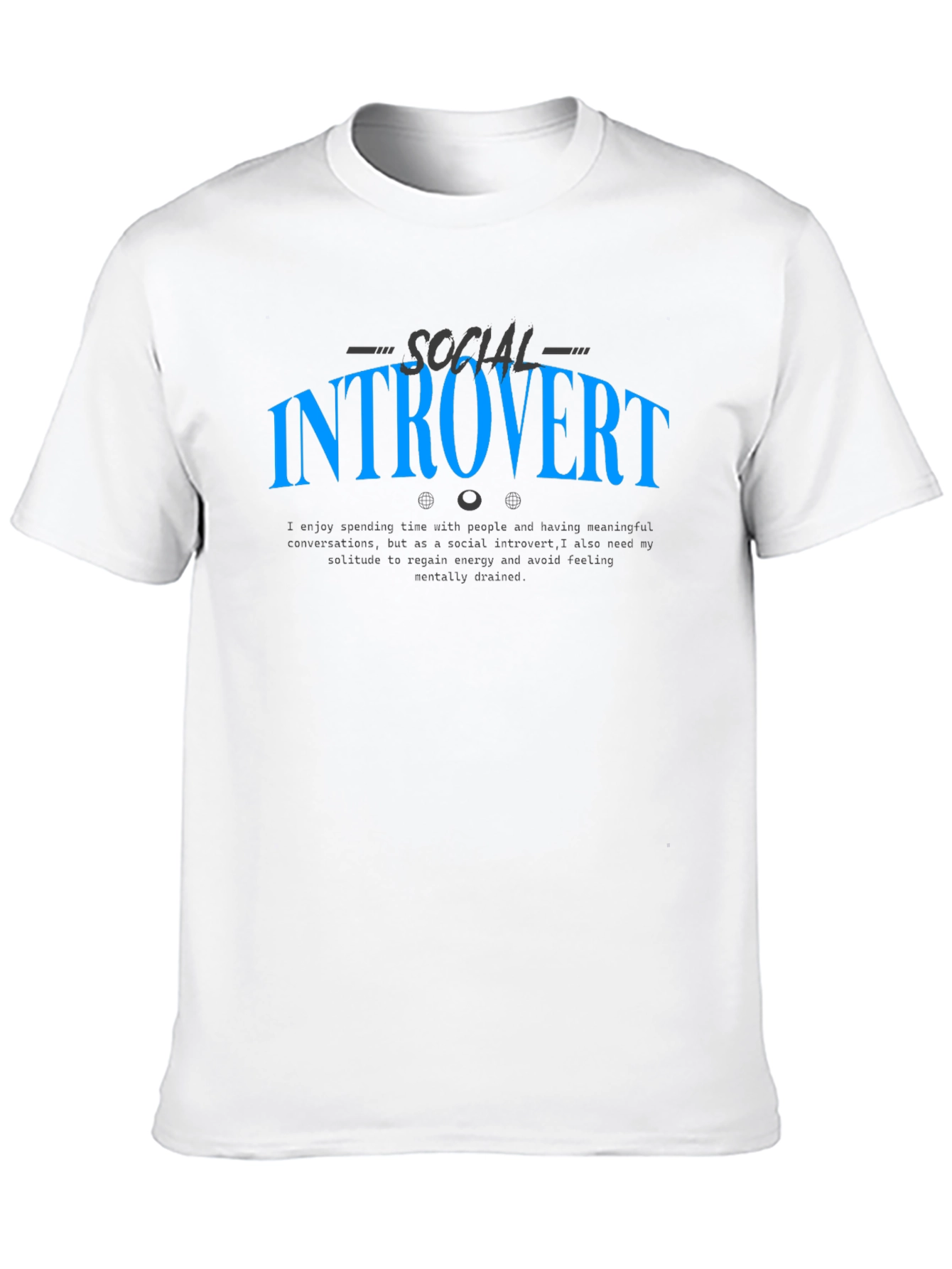 Black Social Introvert Graphic Tee view 10