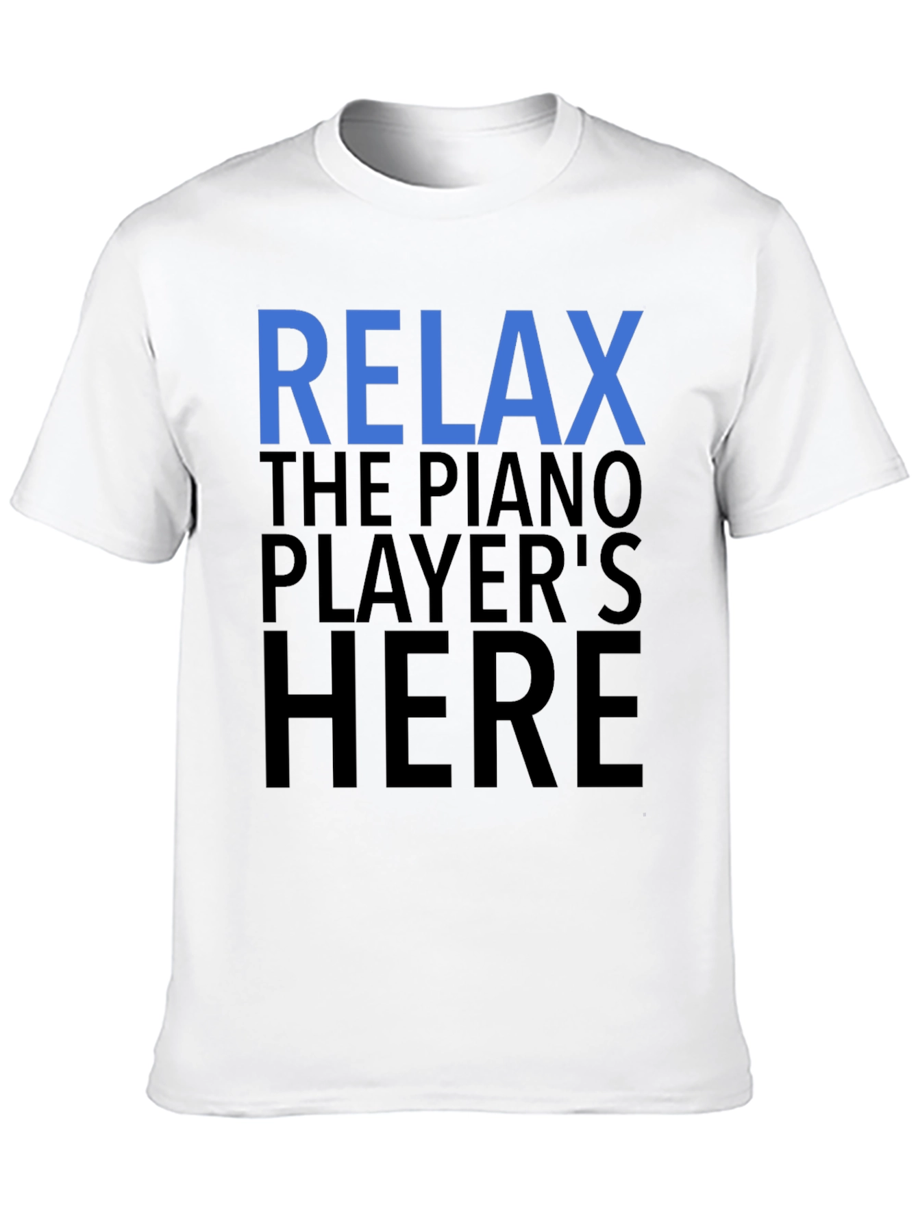 Black Relax Piano Player T-Shirt view 10