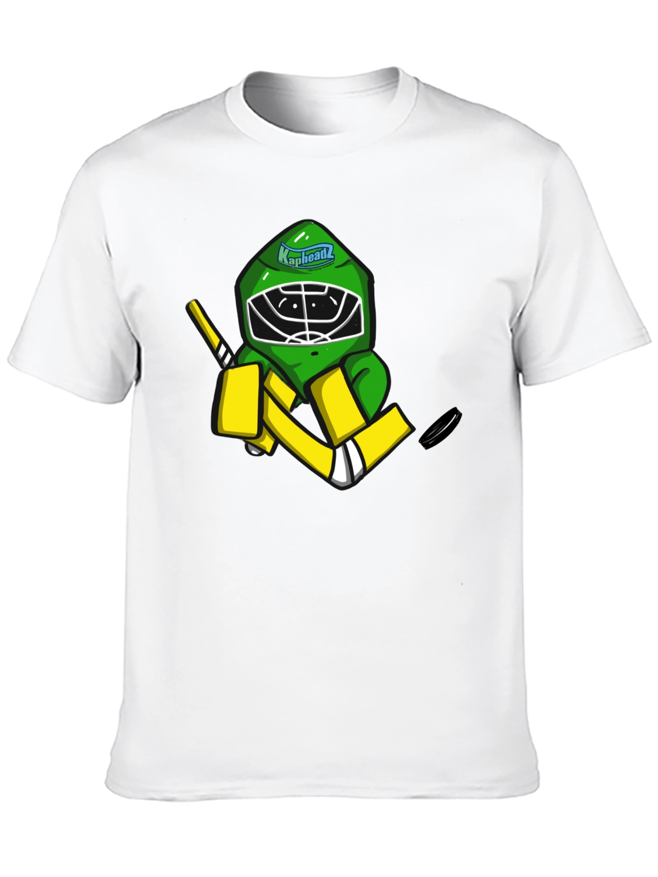 Black Kapheadz Hockey Goalie T-Shirt - Black Cotton Tee view 10