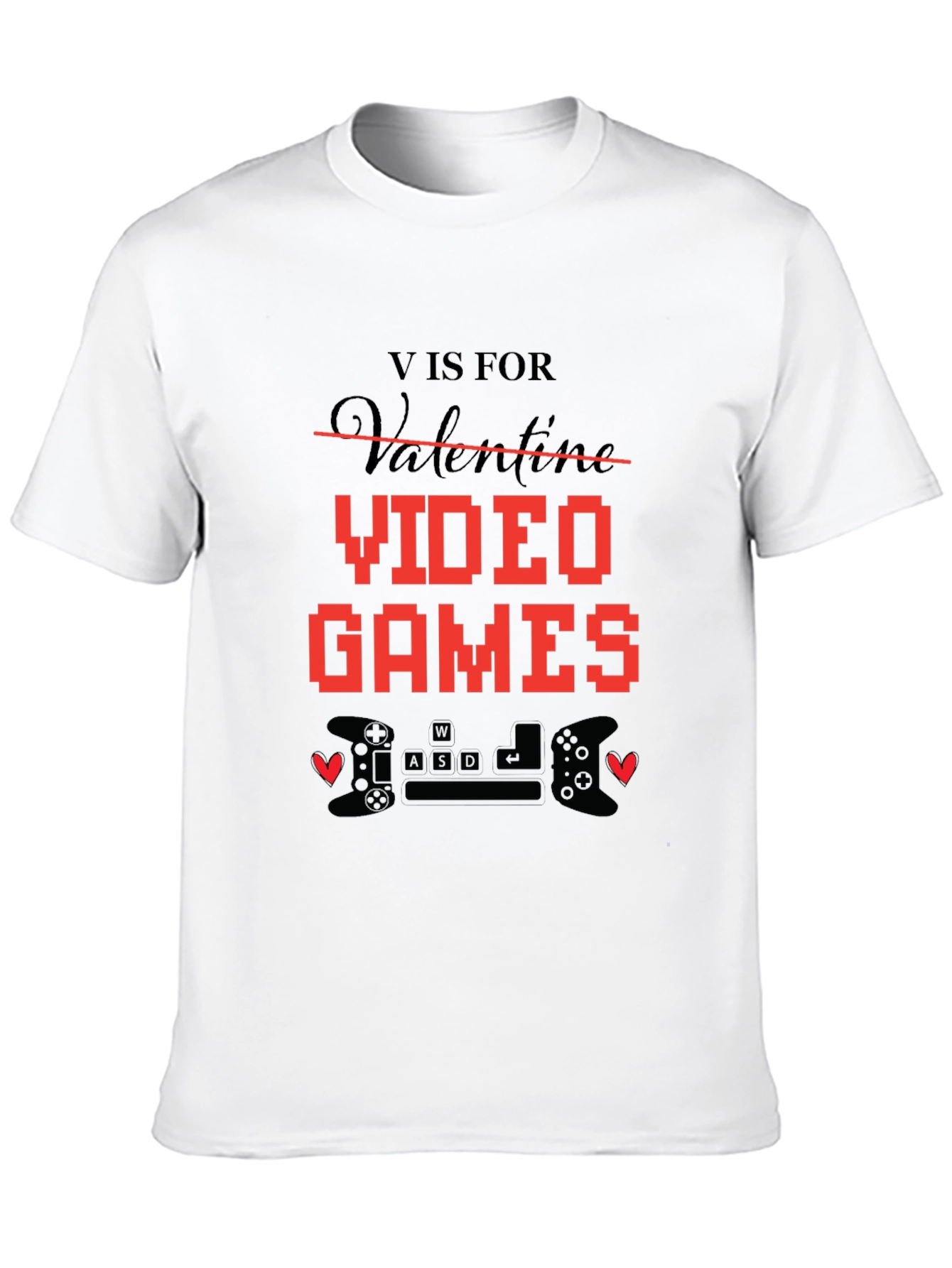 Black V is for Video Games T-Shirt view 10