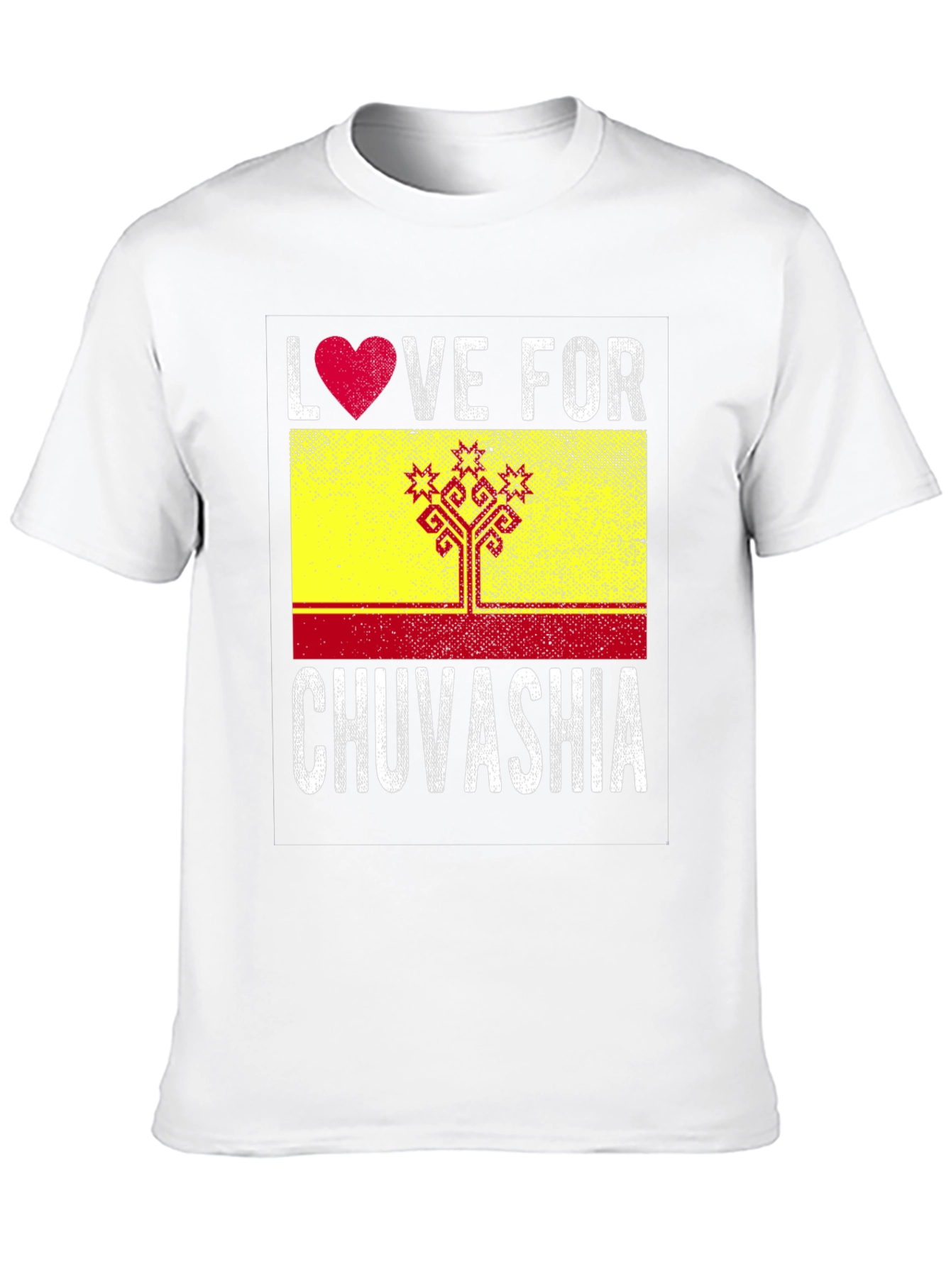 Black Love for Chuvashia T-Shirt - Flag Graphic Tee view 10