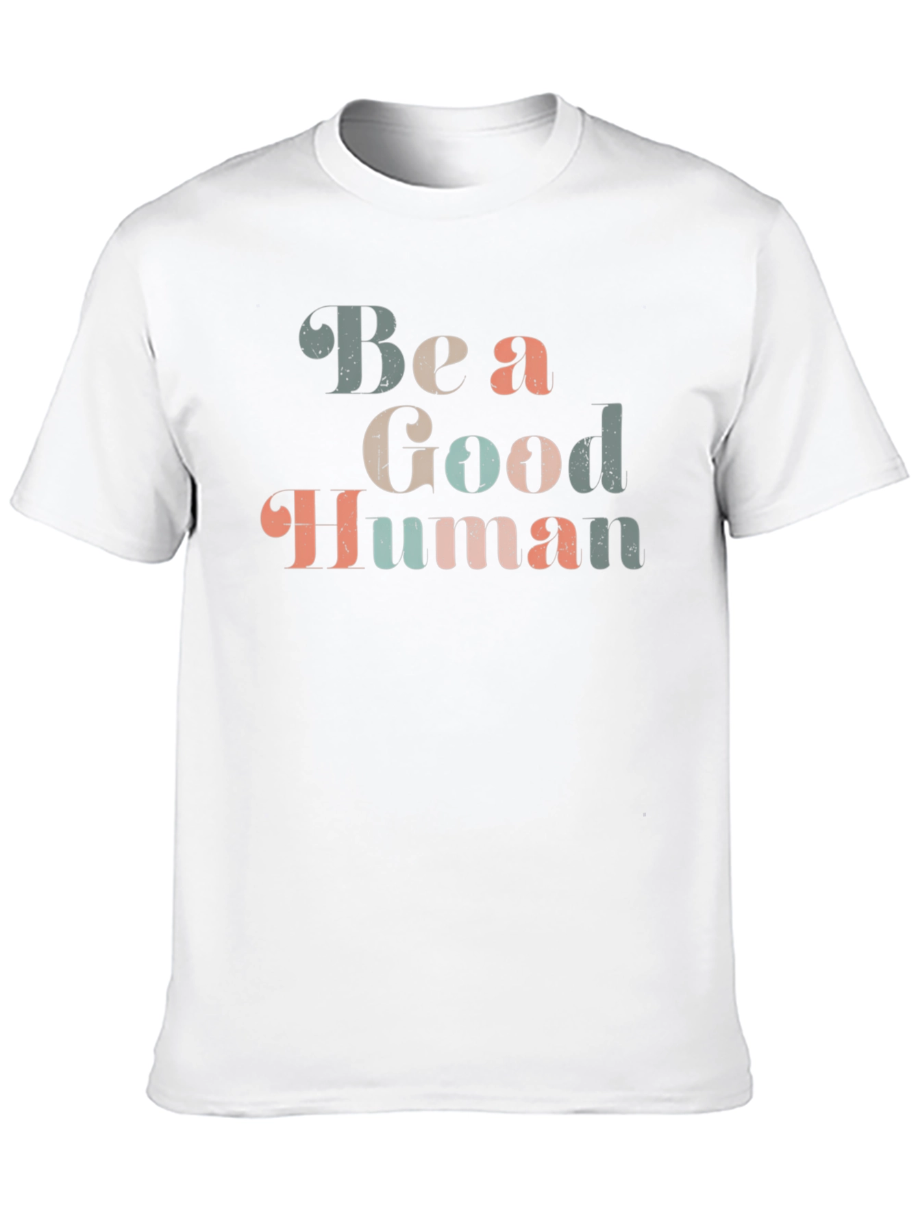 Black Be a Good Human Graphic Tee view 10