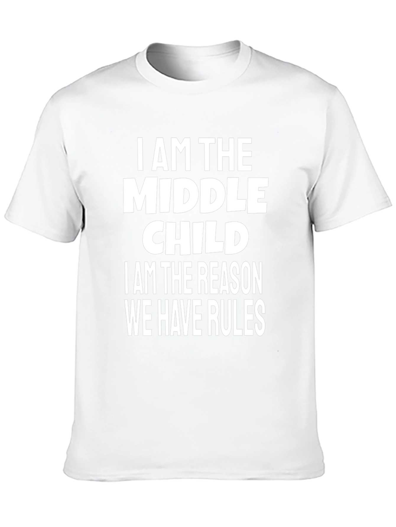Black Middle Child T-Shirt - Funny Slogan Tee view 10