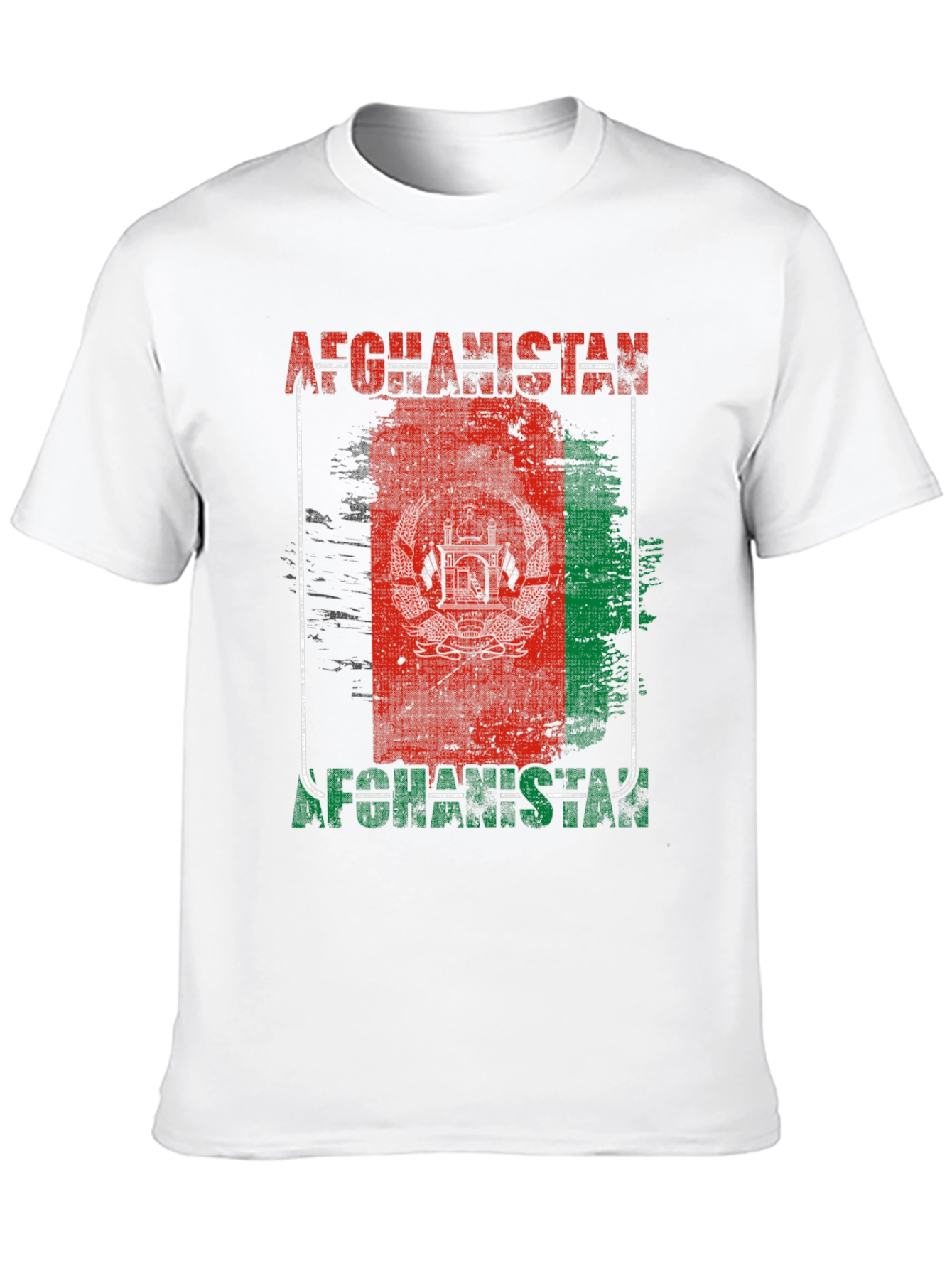 Black Afghanistan Flag Graphic T-Shirt view 10